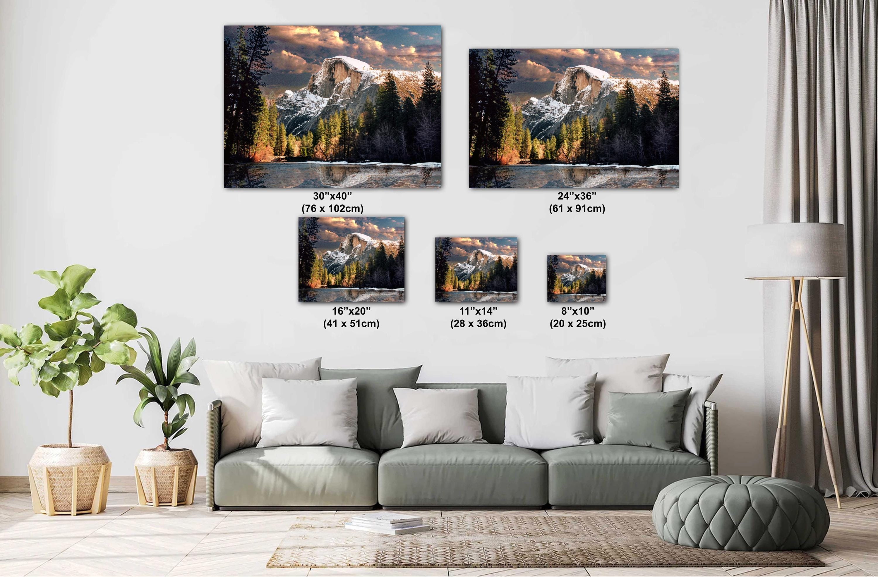 Yosemite Half Dome Print – Winter Landscape Art | Scenic Mountain Photography