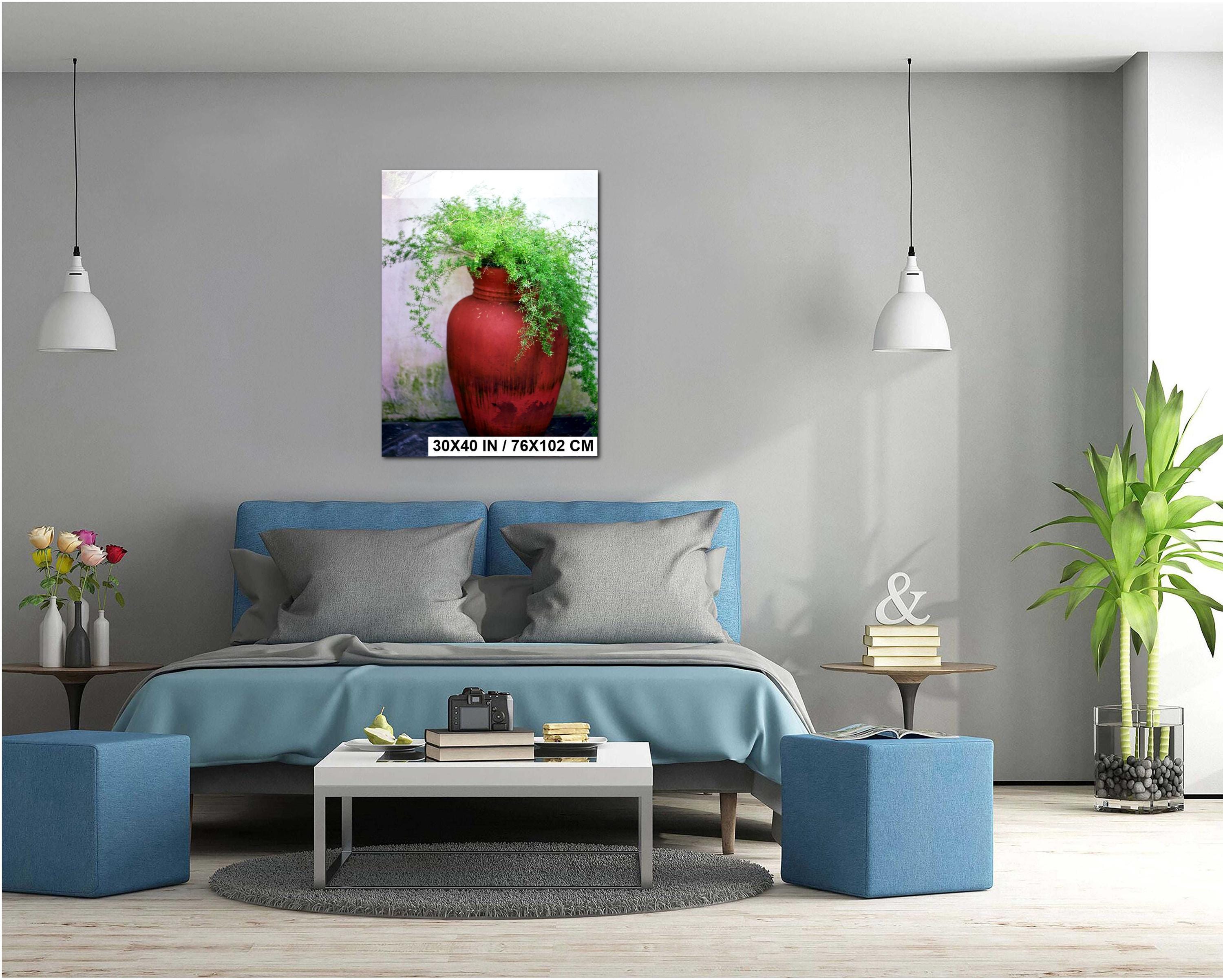 Floral Photography Print – Colorful Botanical Wall Art | Potted Fern Decor