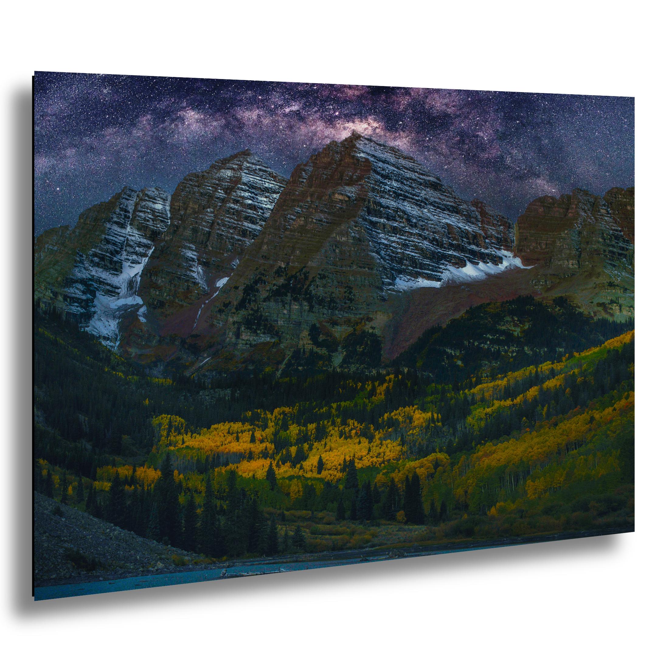 Maroon Bells Photography Print – Rocky Mountain Wall Art With Autumn Landscape