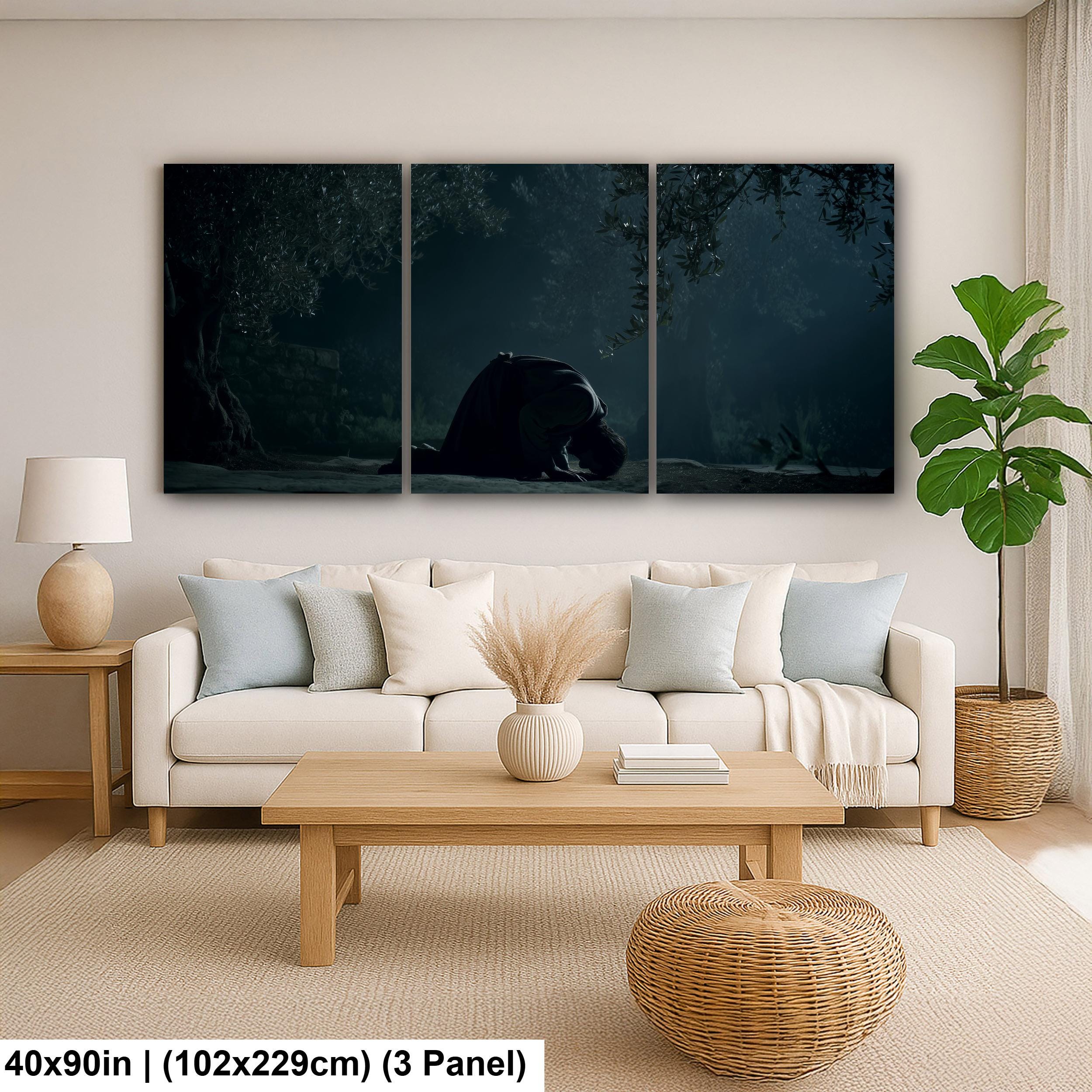 Christian Religious Wall Art: Soft Pastel Jesus Christ Decor with Eternal Atonement and Peace
