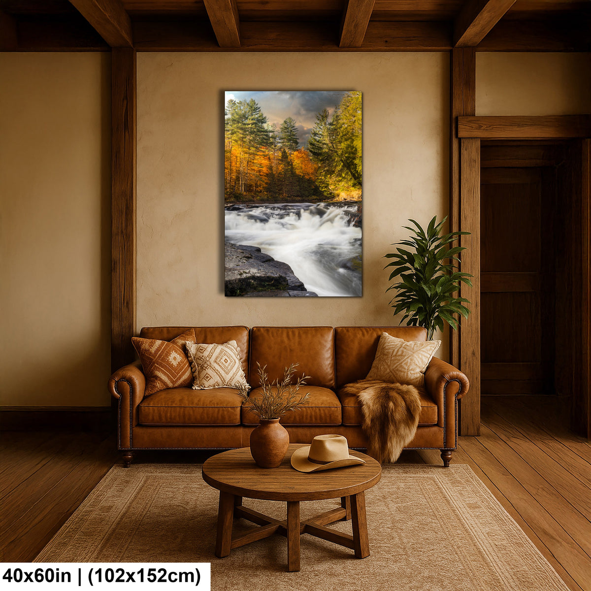 When Autumn Hushed the River: A Soft Descent Through Pines