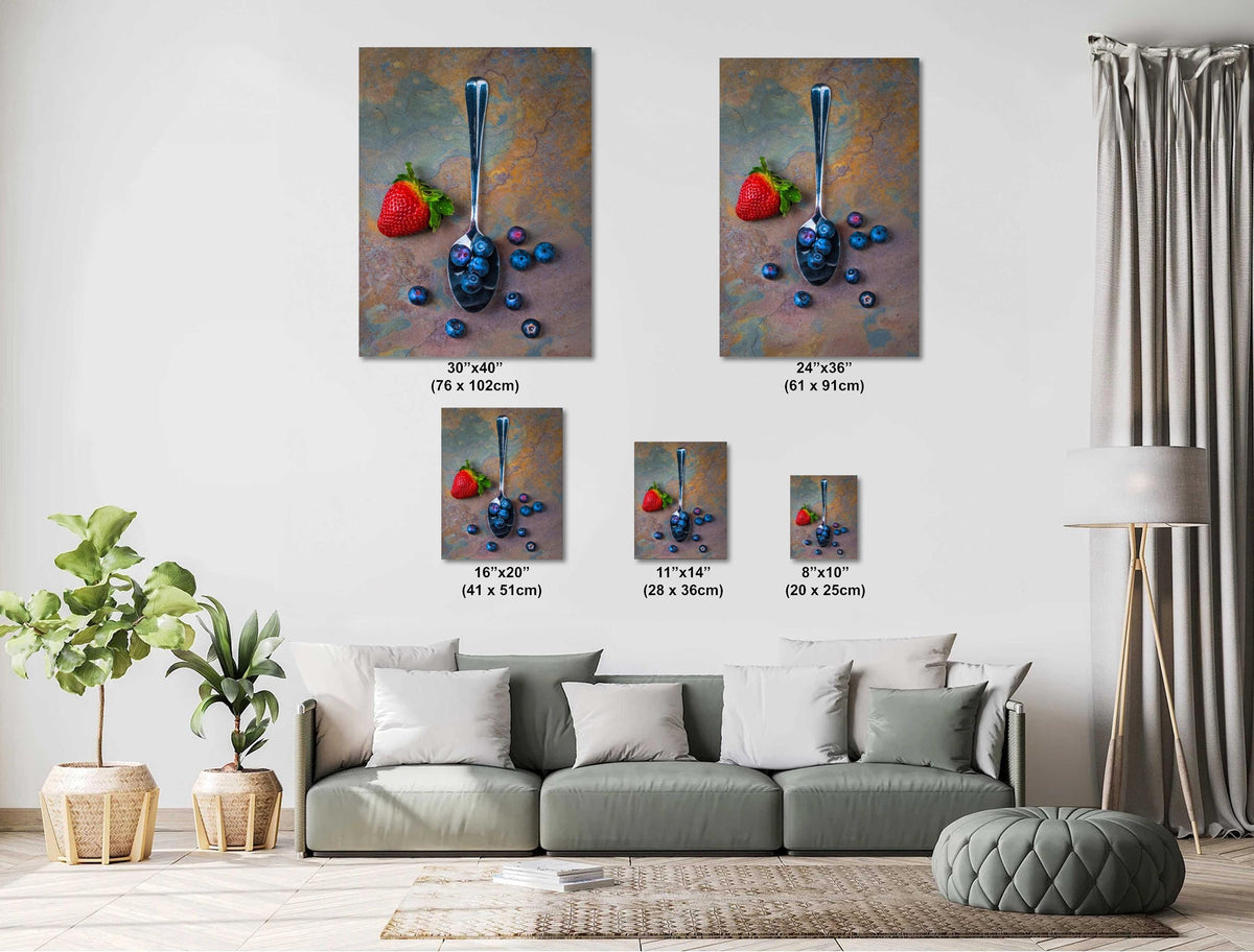 Raw Food Photography Print – Abstract Kitchen Wall Art With Vibrant Food Colors