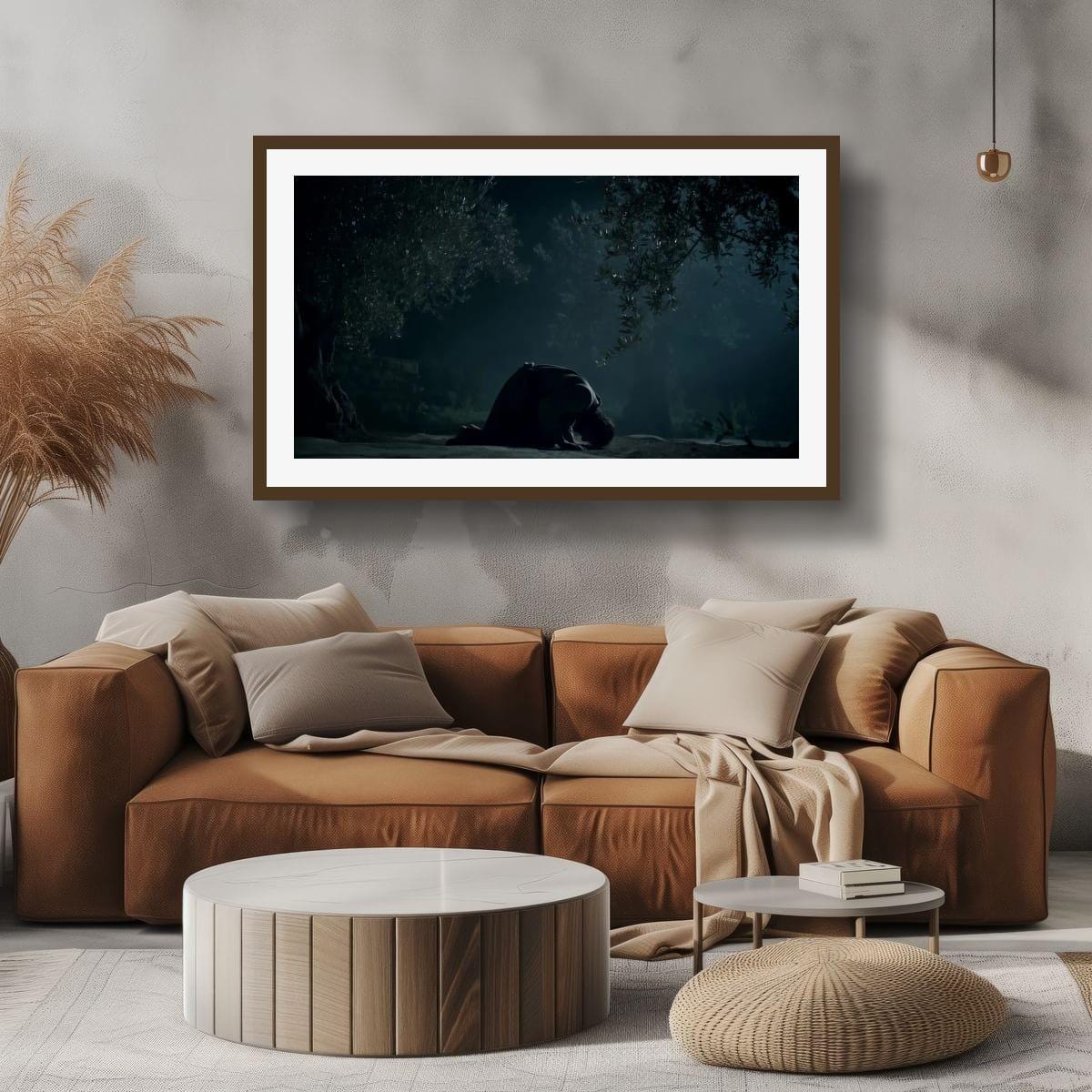 Christian Religious Wall Art: Soft Pastel Jesus Christ Decor with Eternal Atonement and Peace