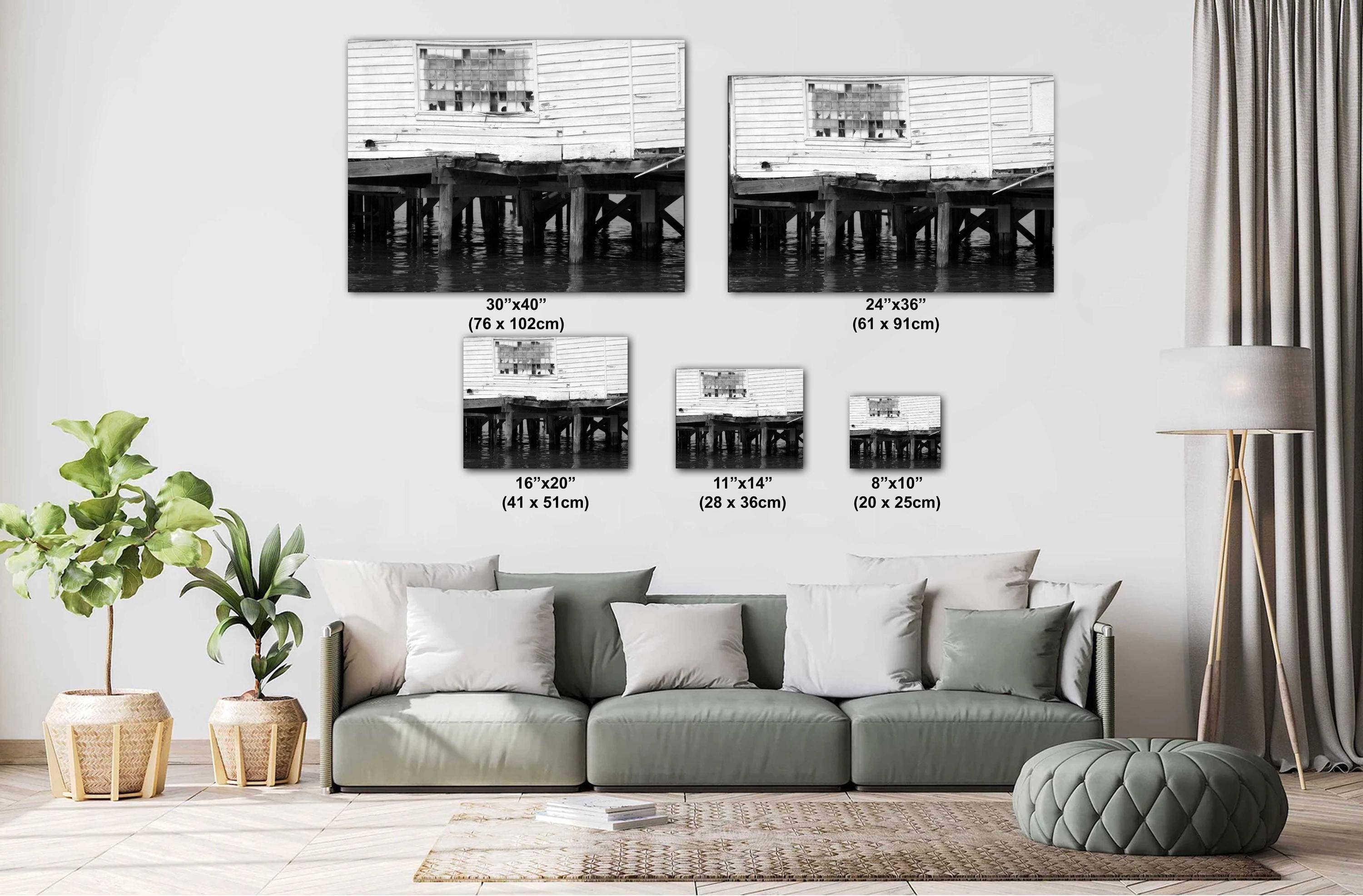 Maryland Coastal Photography - Abandoned Building Art | Moody Seascape Wall Print