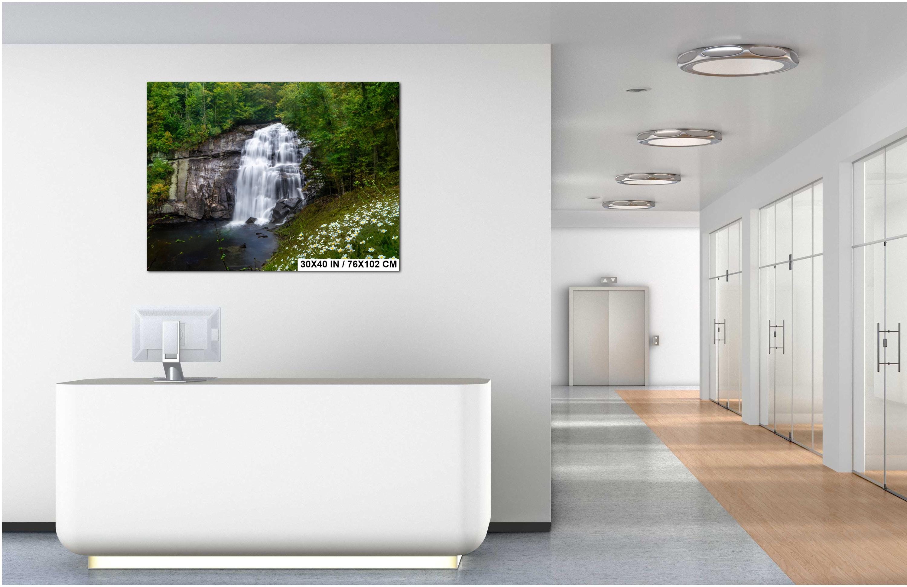 Rainbow Falls Print - North Carolina Art | Scenic Mountain Wall Decor For Home & Office