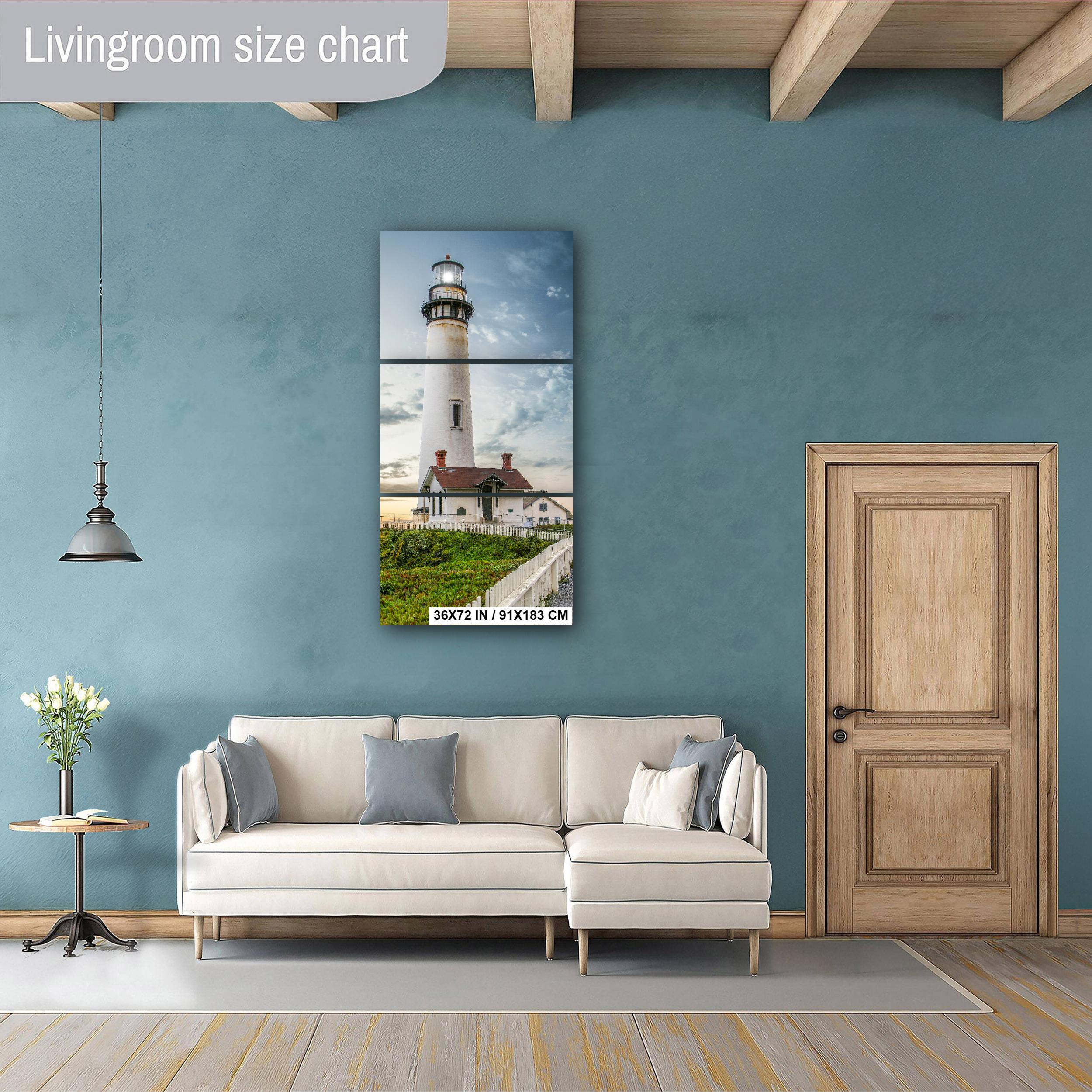 Lighthouse Wall Art – Coastal Photo Print of Pidgeon Point Rustic Decor
