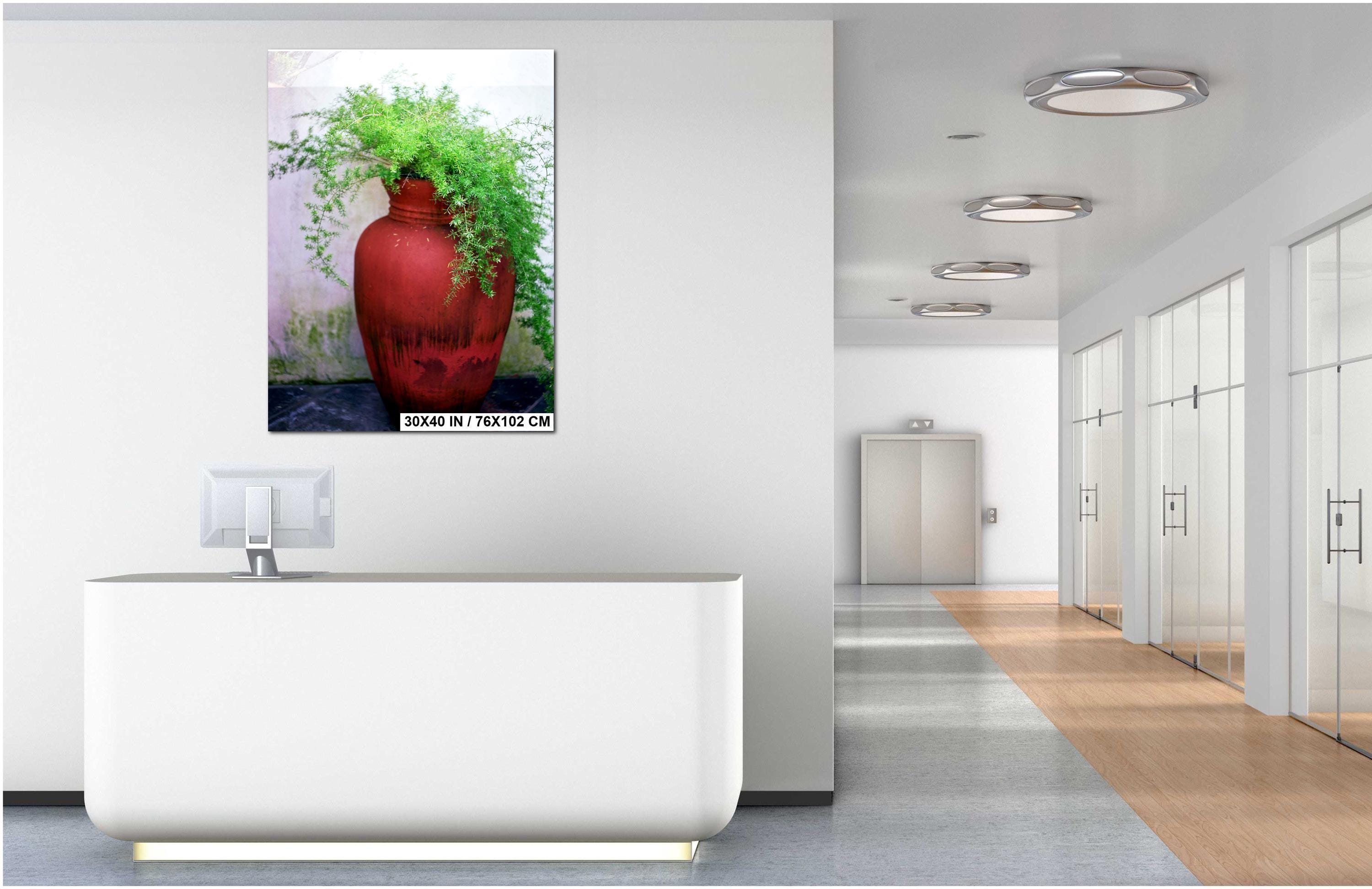 Floral Photography Print – Colorful Botanical Wall Art | Potted Fern Decor