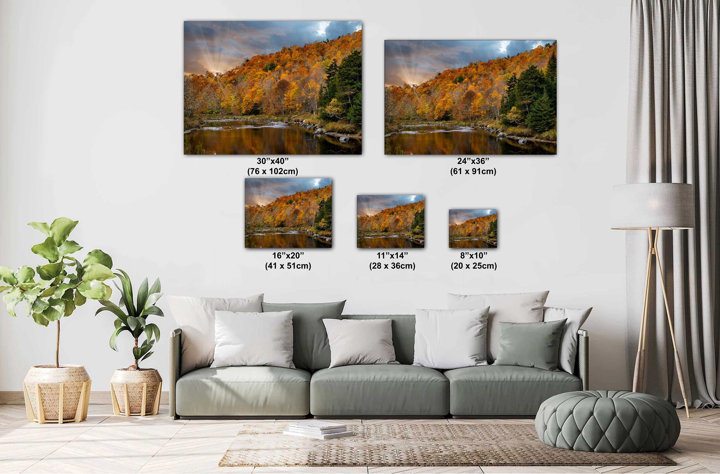 Adirondack Autumn Landscape - Fall Foliage Art | Vibrant Scenic Photo Print