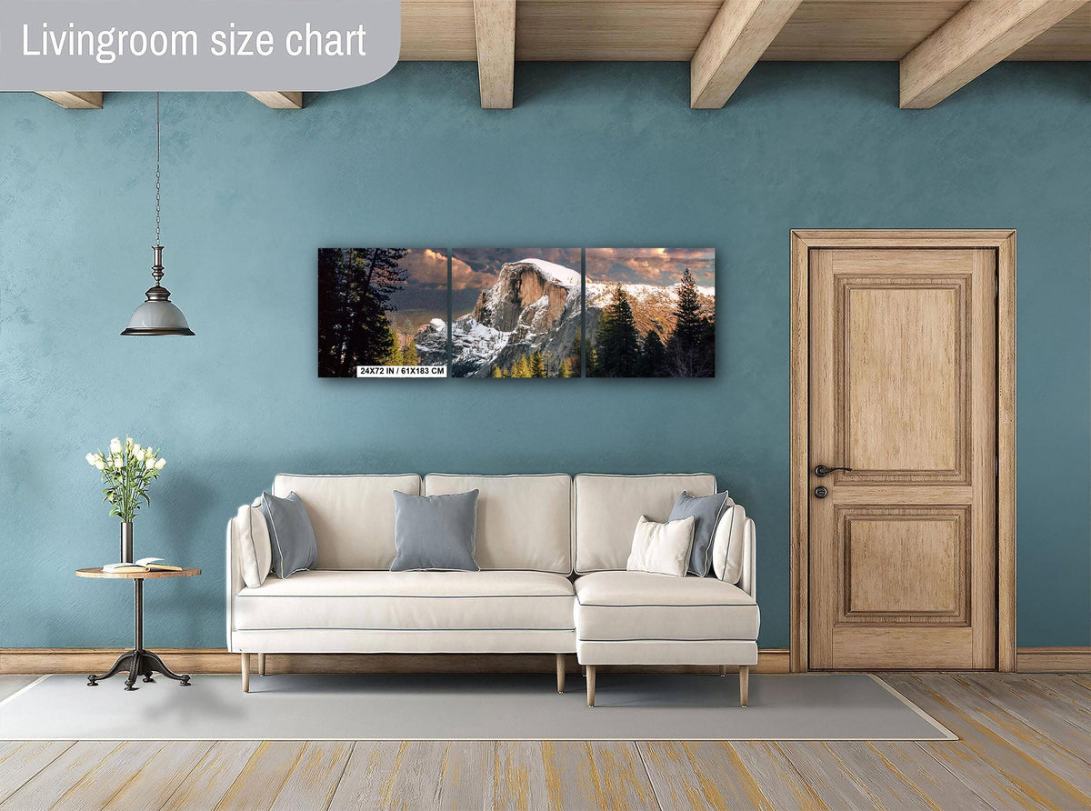 Yosemite Half Dome Print – Winter Landscape Art | Scenic Mountain Photography