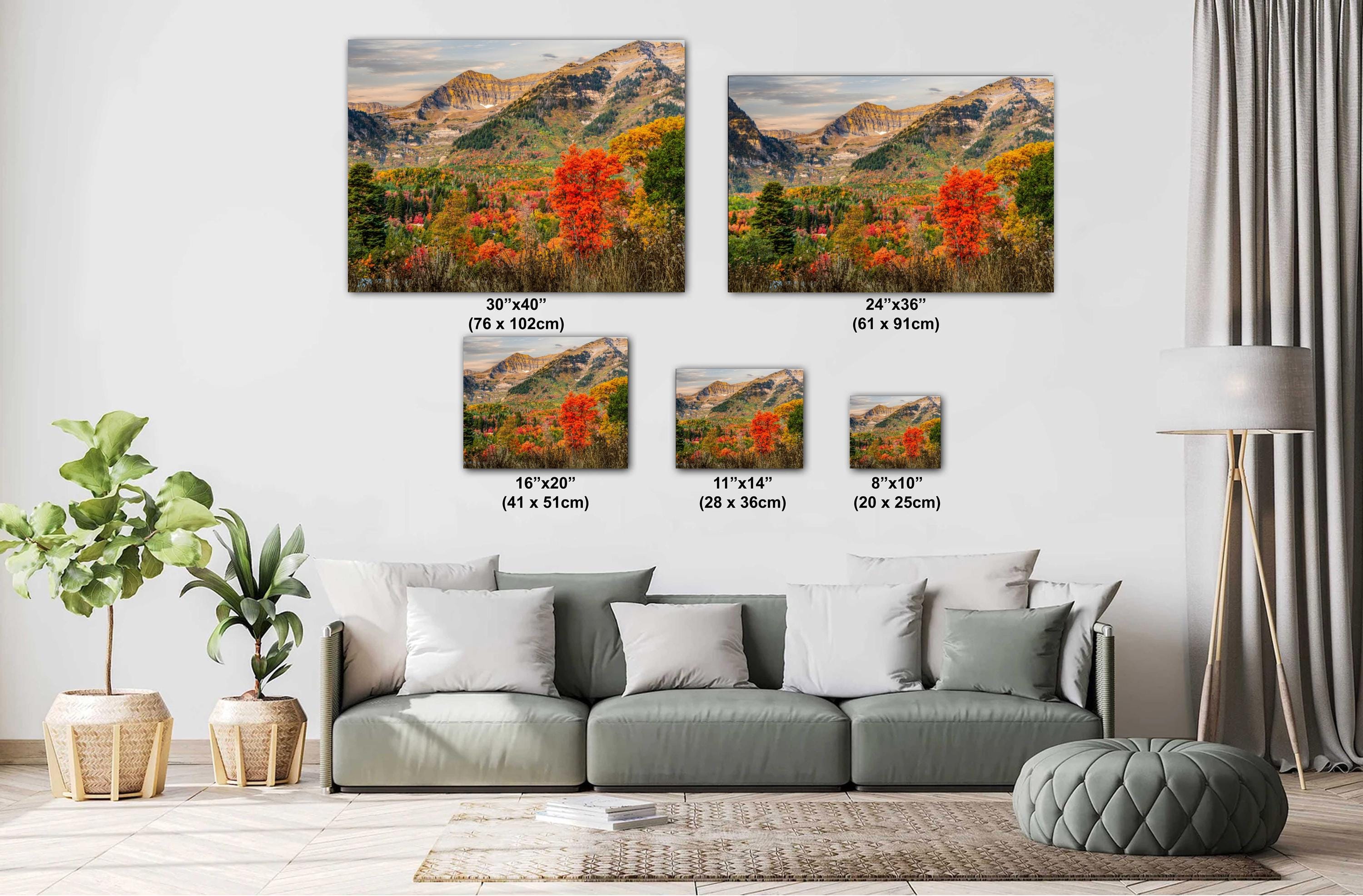 Autumn Mountain Landscape - Wasatch Mountain Art | Vibrant Leaf Print Decor
