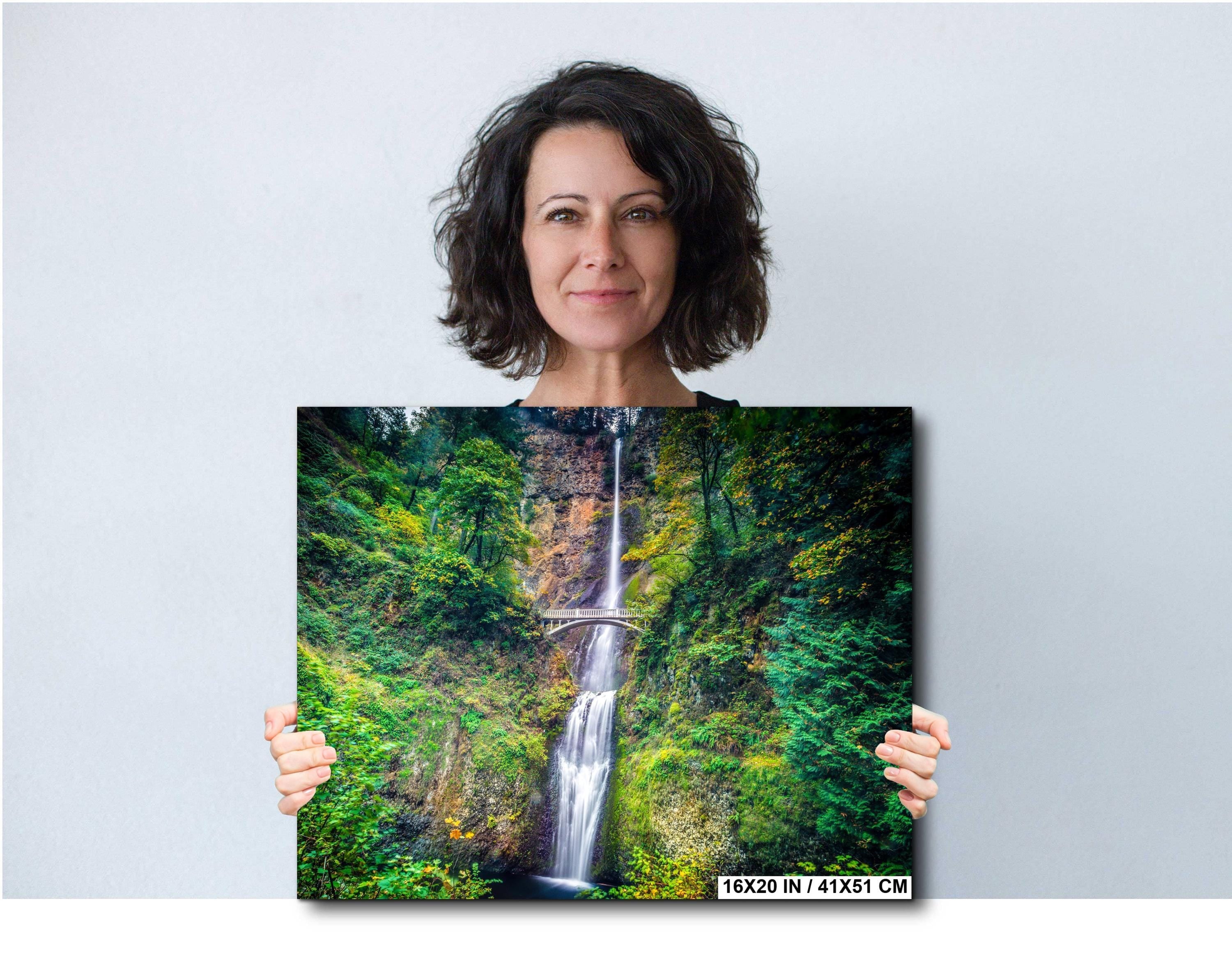 Pacific Northwest Waterfall - Columbia River Gorge Scenic Waterfall Wall Art Print