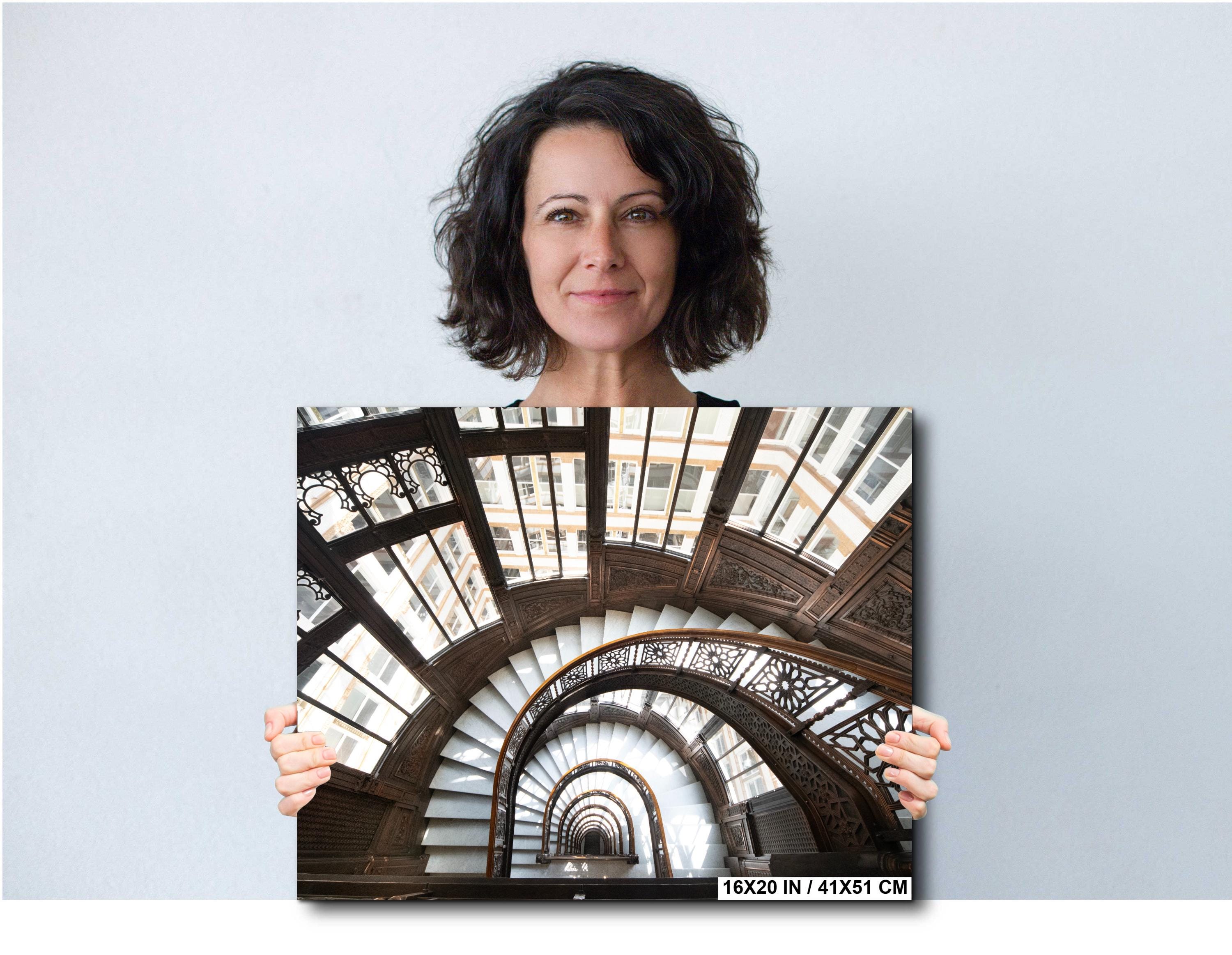 Chicago Architecture Print – Rookery Building Oriole Staircase Spiral Photo Art