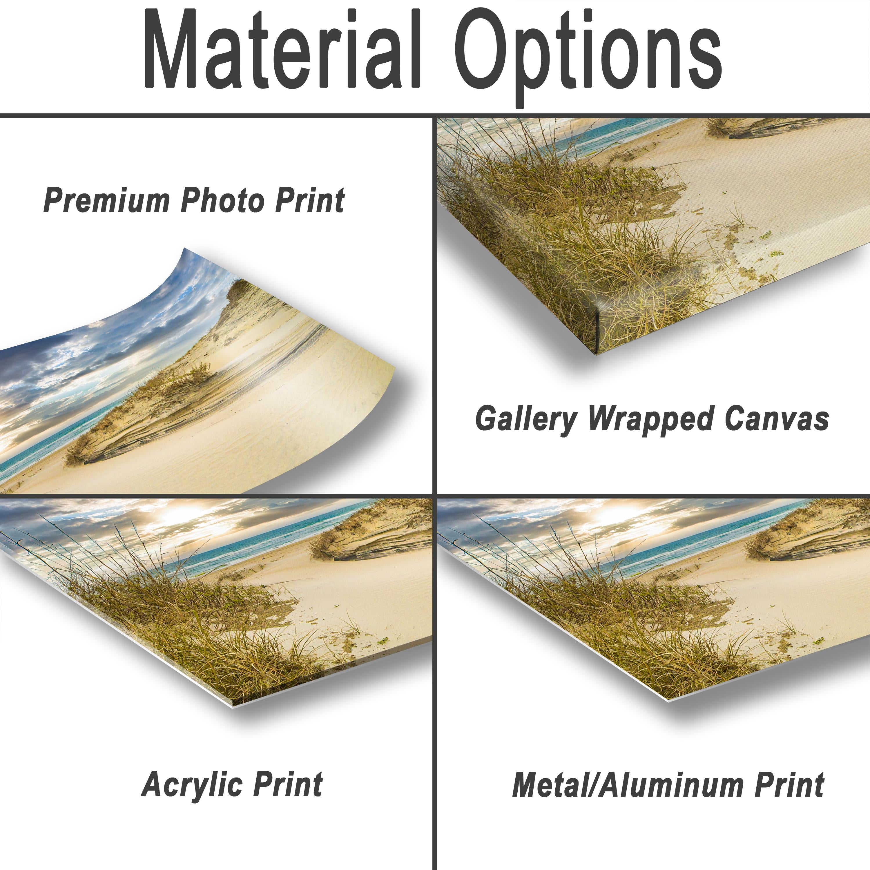 Outer Banks Beach Print – Coastal Wall Art Featuring North Carolina Dunes & Ocean Waves