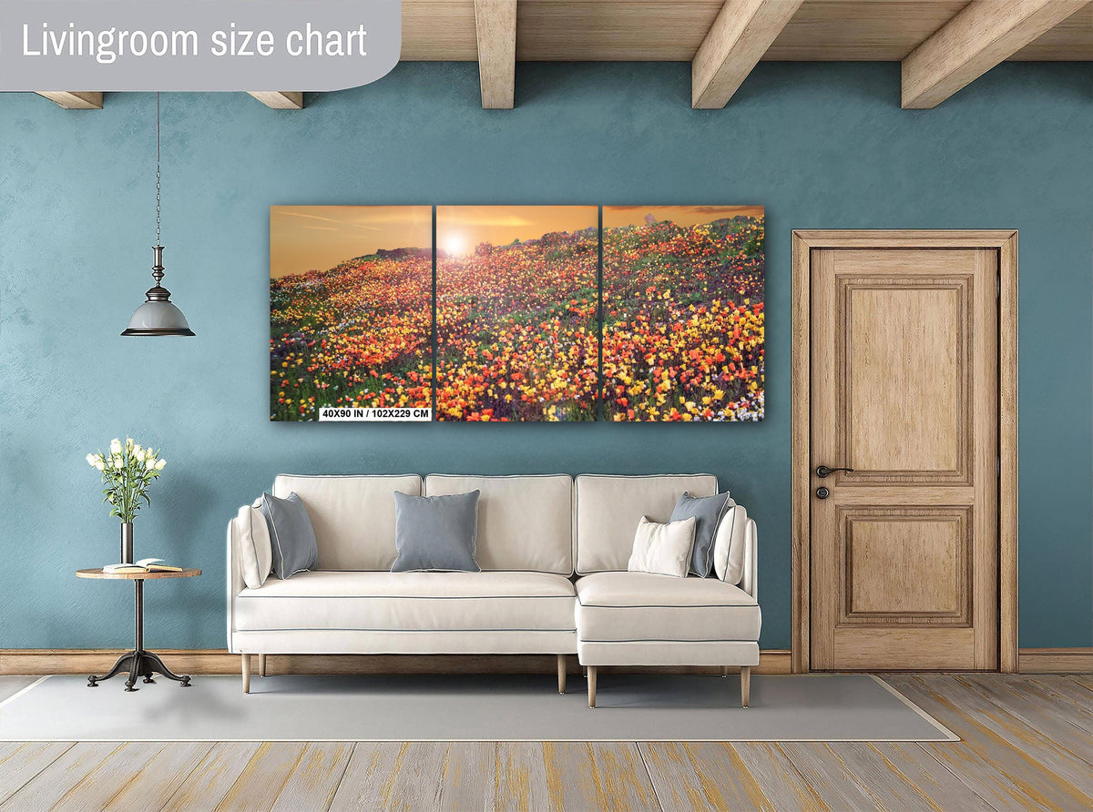 Floral Photography Print – California Poppies Botanical Wall Art Decor