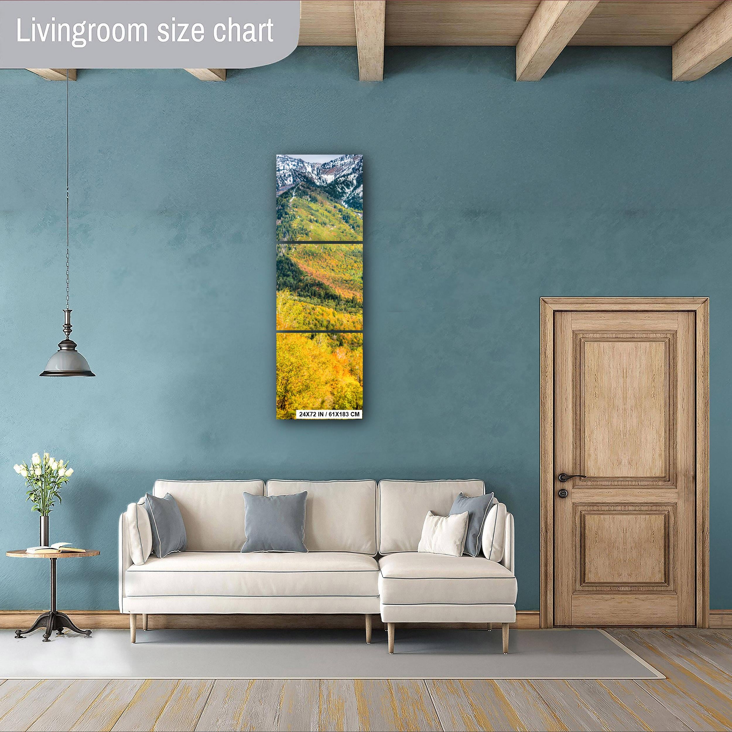Utah Autumn Landscape Art - Wasatch Mountain Wall Decor With Vibrant Leaf Artwork