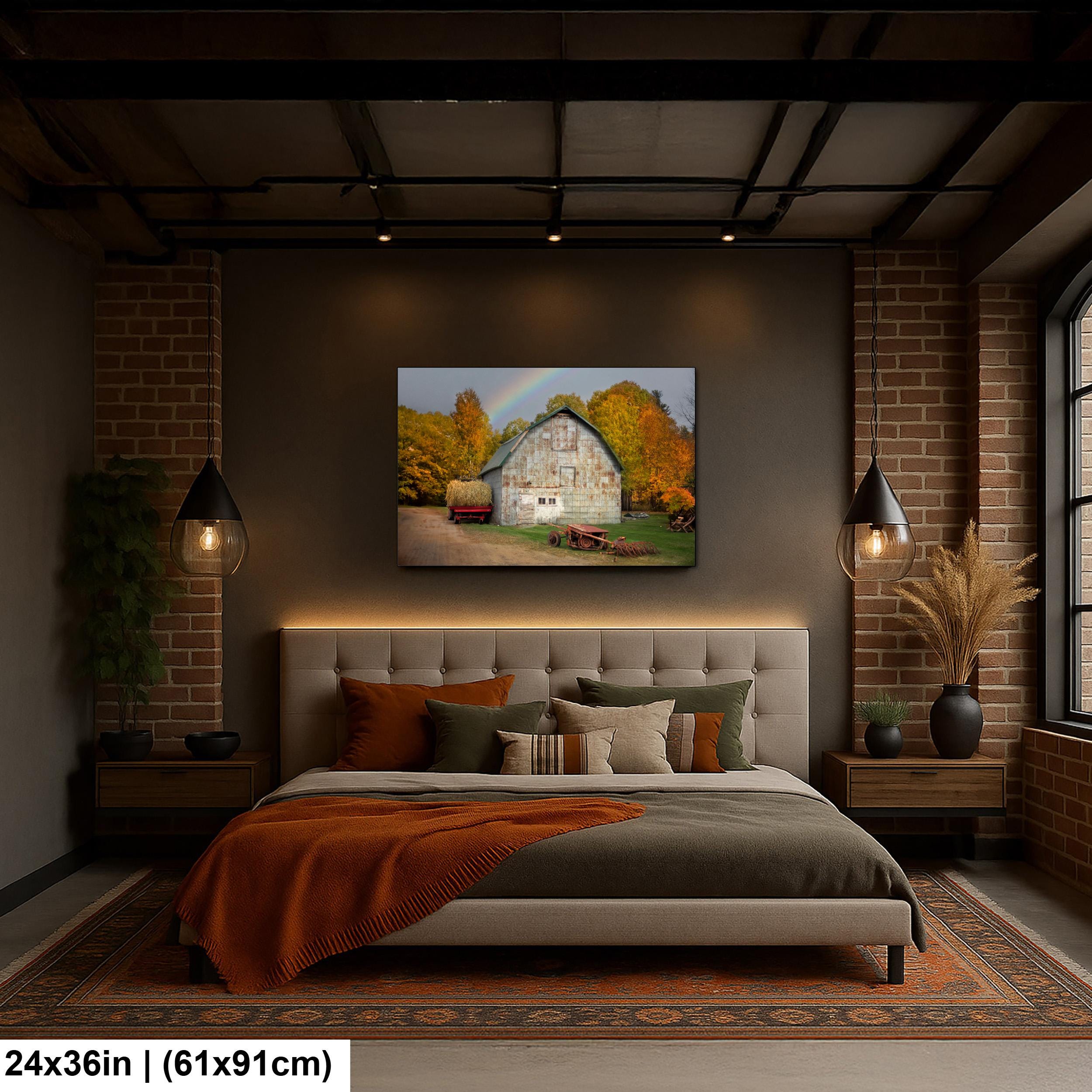 Adirondack Autumn Print - Rustic Wall Art Featuring Vintage Wagon & Fall Foliage