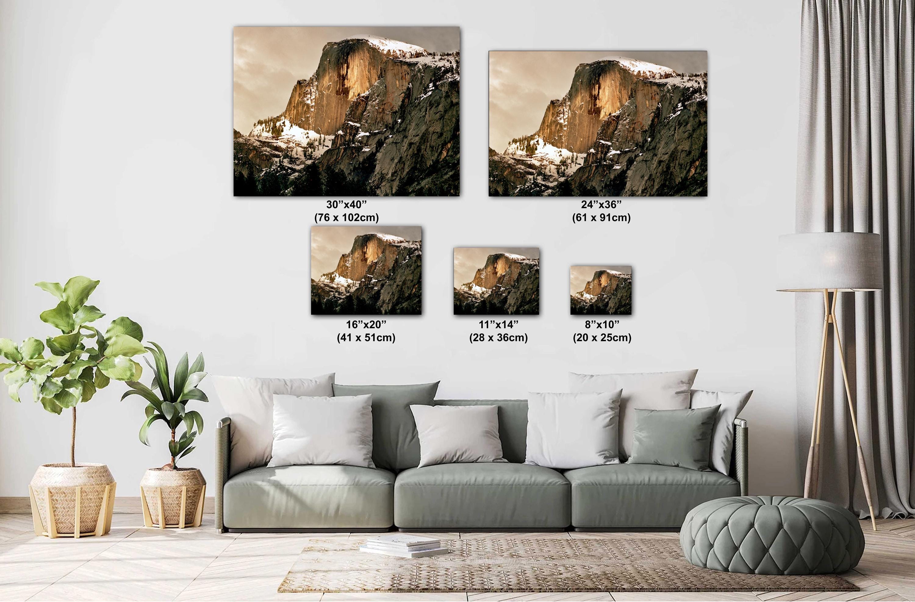 Yosemite Half Dome Print – Winter Landscape Art | Scenic Mountain Photography