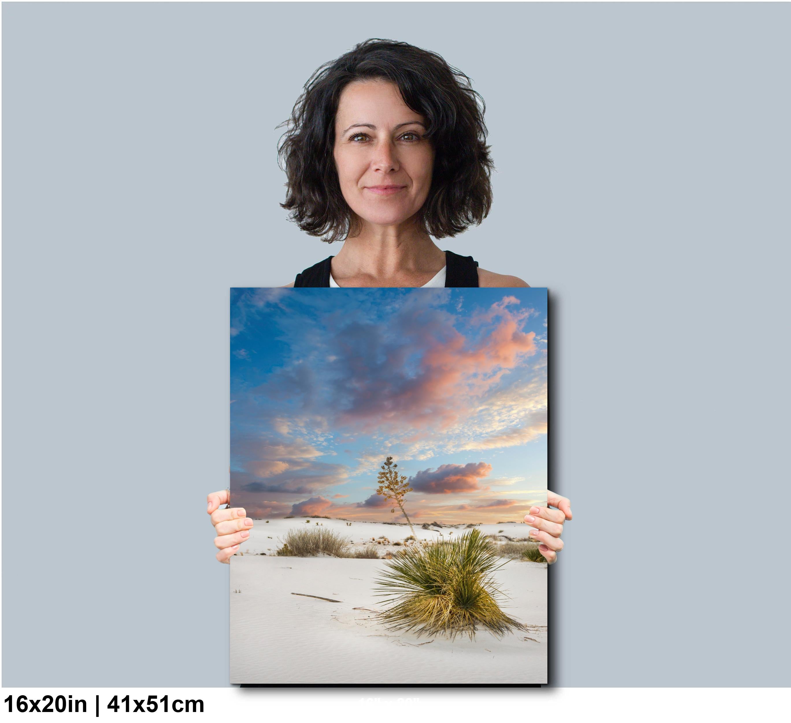 White Sand Dunes Art - New Mexico Landscape Print | Serene Desert Wall Decor