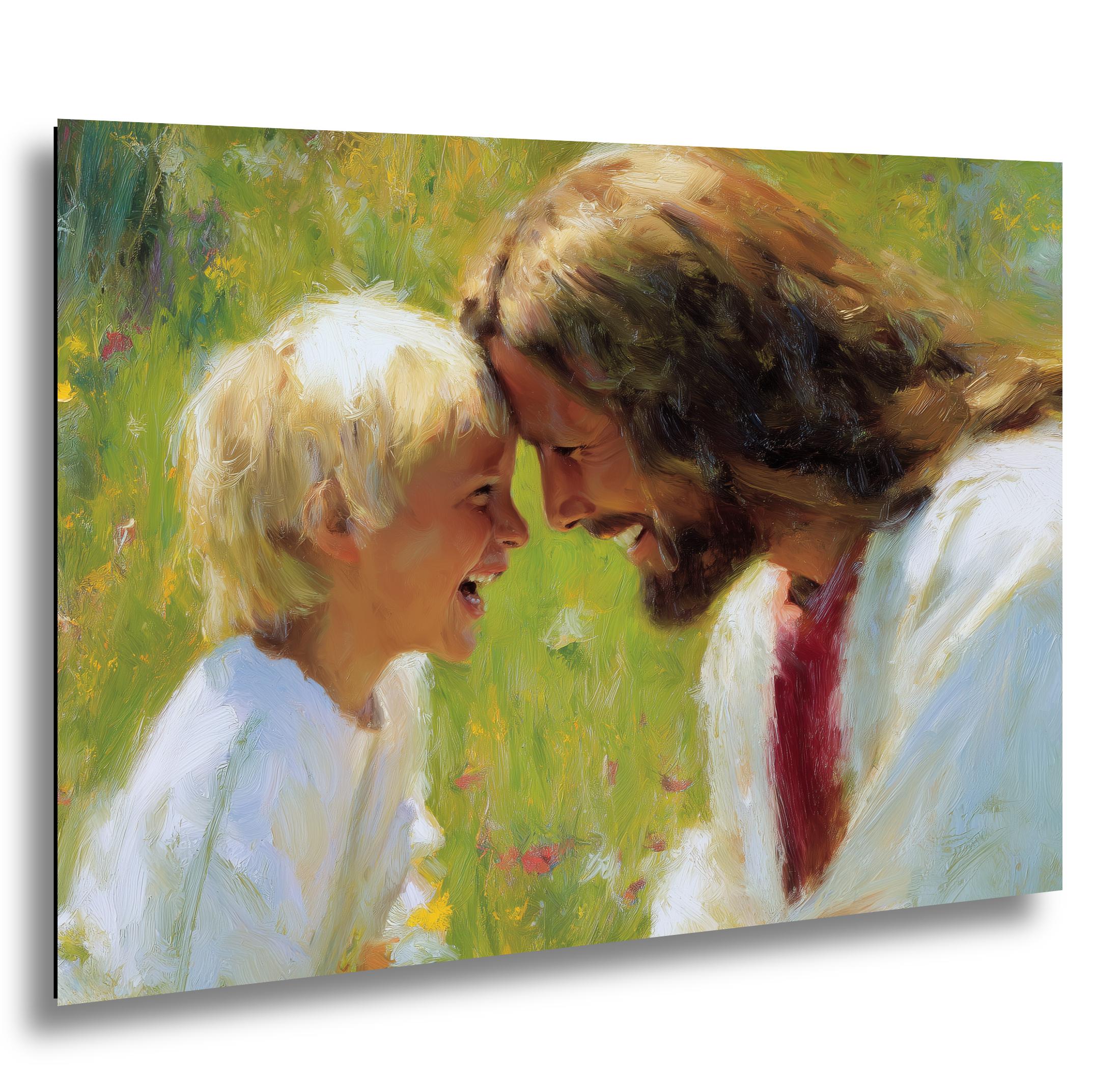 Jesus Christ Art – Blessed Children Painting | Christian Wall Decor, Spiritual Home Decoration