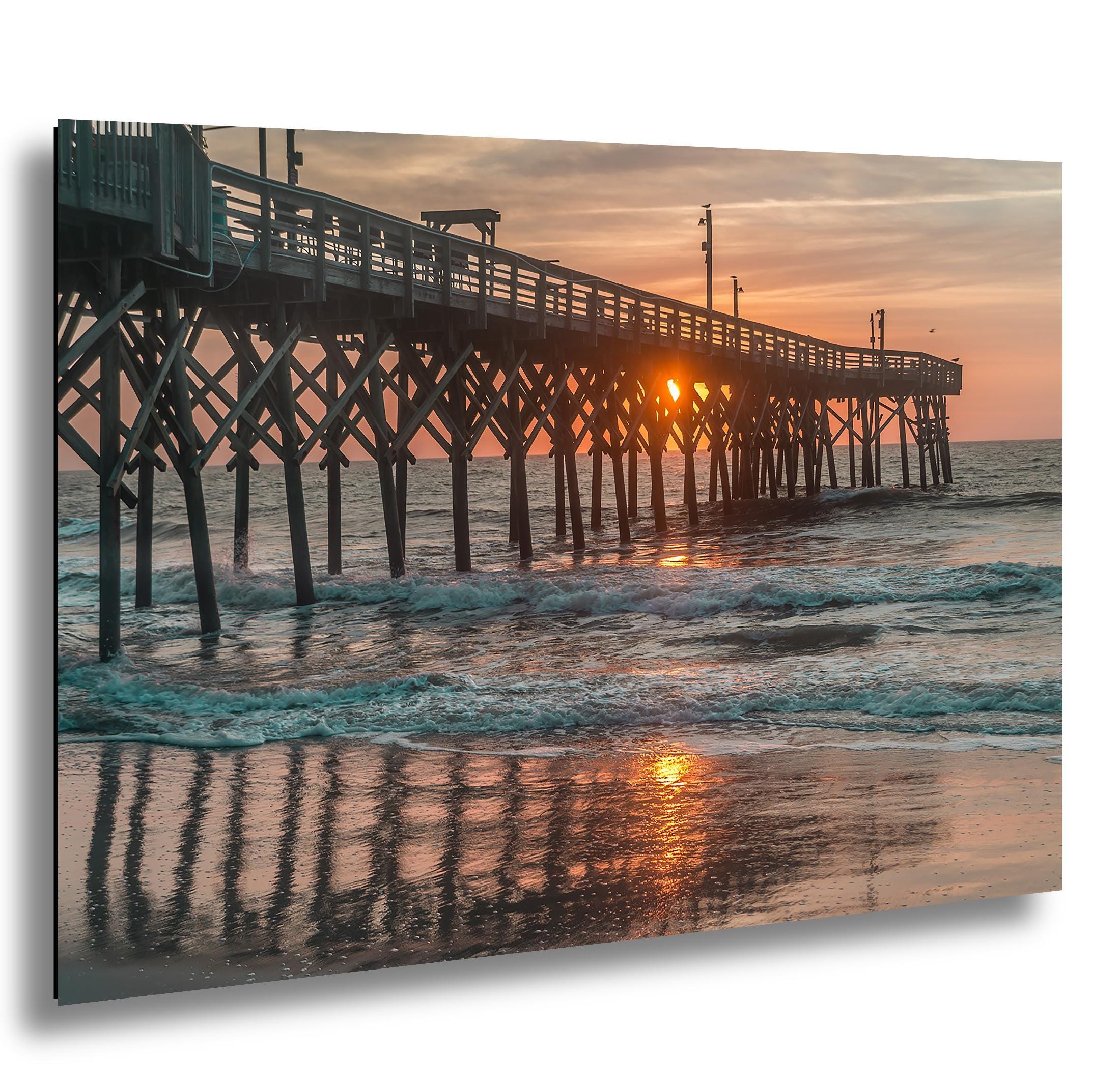 Myrtle Beach Pier Print – Coastal Wall Art Featuring Ocean Pier Decor