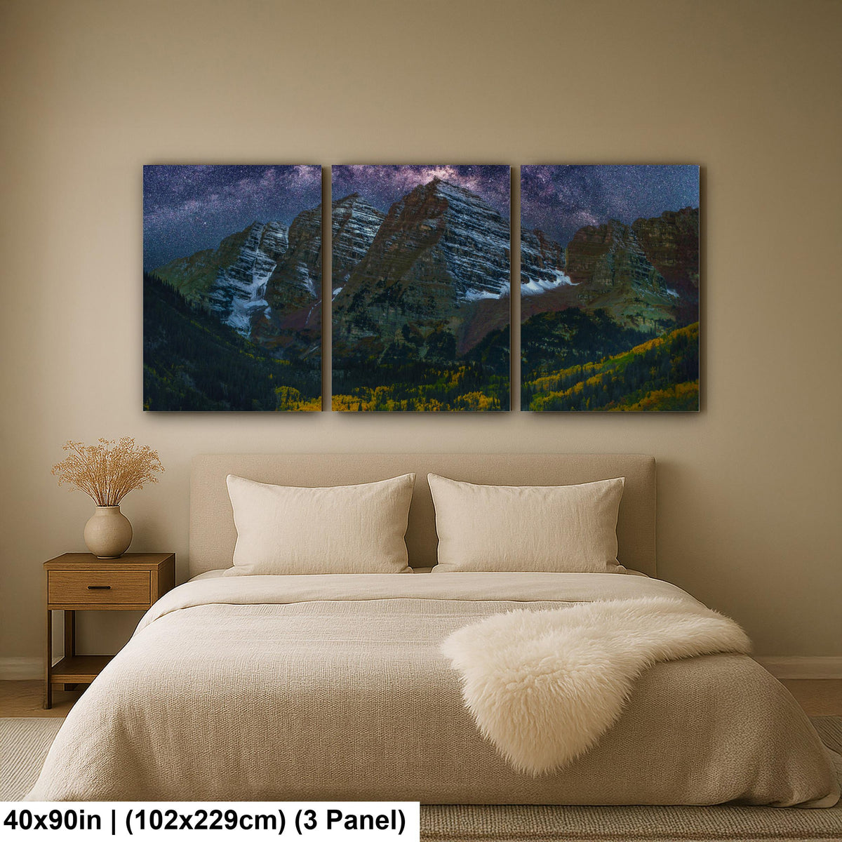 Maroon Bells Photography Print – Rocky Mountain Wall Art With Autumn Landscape