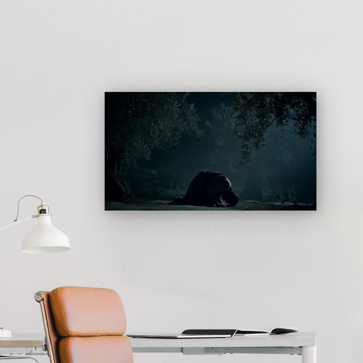 Christian Religious Wall Art: Soft Pastel Jesus Christ Decor with Eternal Atonement and Peace