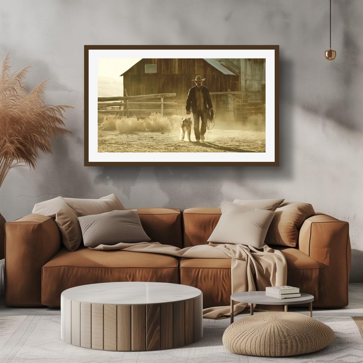 Cowboy Art Print – Rustic Western Style Art | Texas Ranch Wall Decor