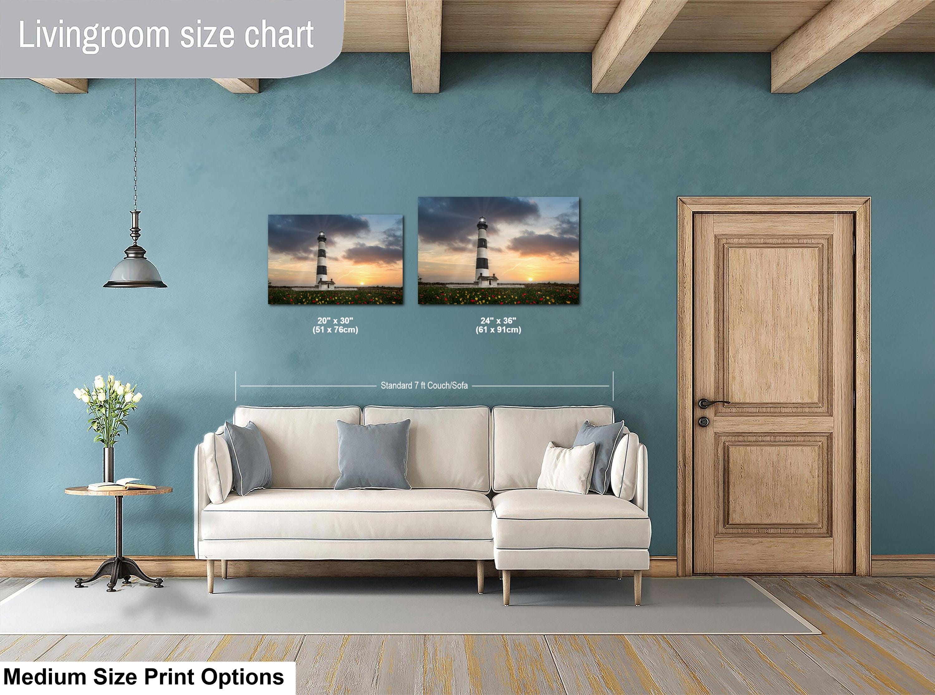 Lighthouse Wall Art - Rustic Coastal Photo Print | Nautical Decor for Home & Office