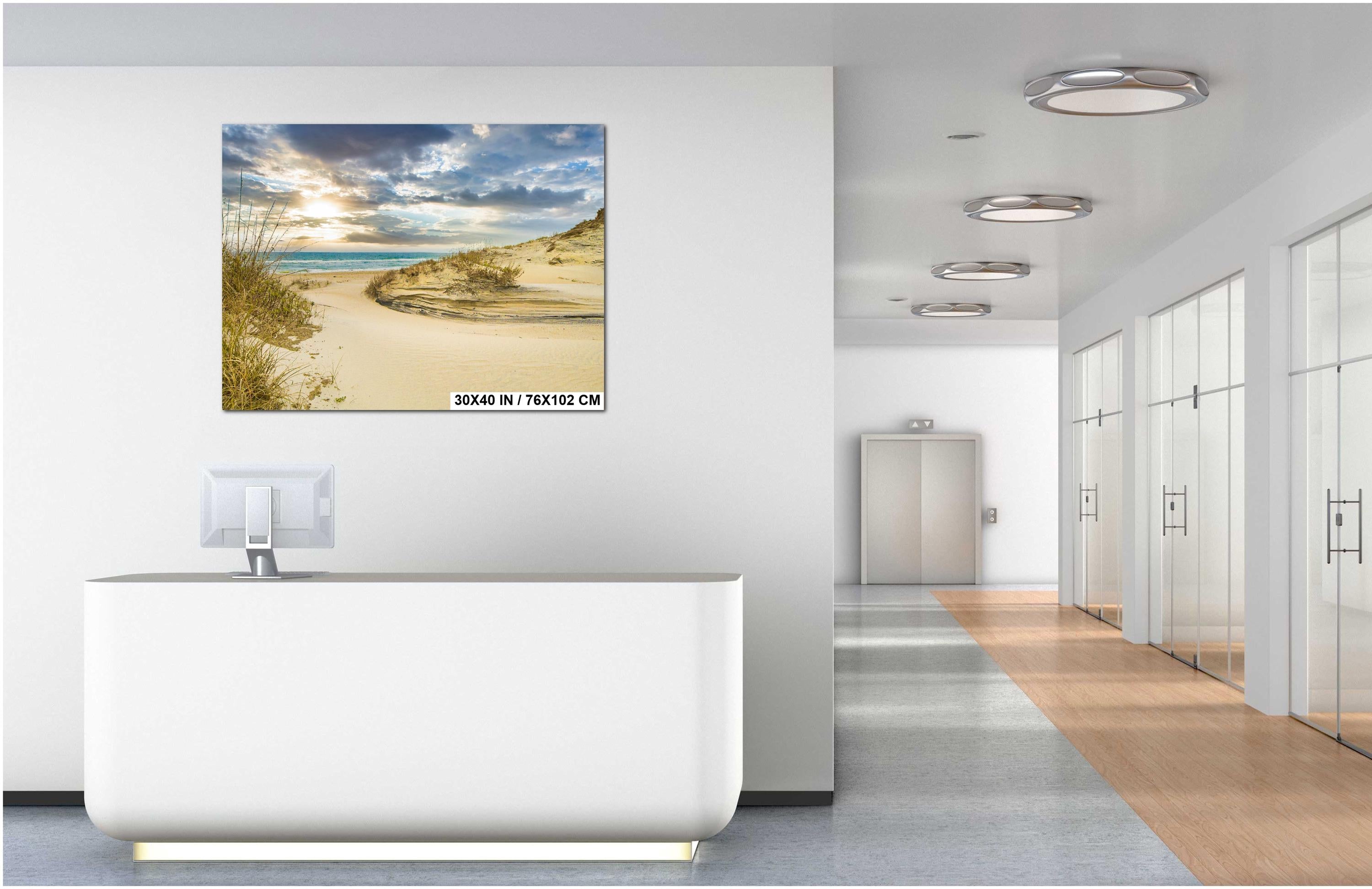 Outer Banks Beach Print – Coastal Wall Art Featuring North Carolina Dunes & Ocean Waves