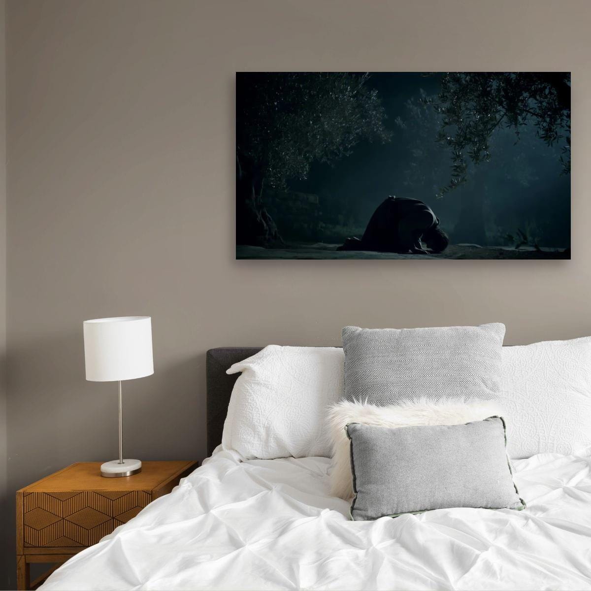 Christian Religious Wall Art: Soft Pastel Jesus Christ Decor with Eternal Atonement and Peace