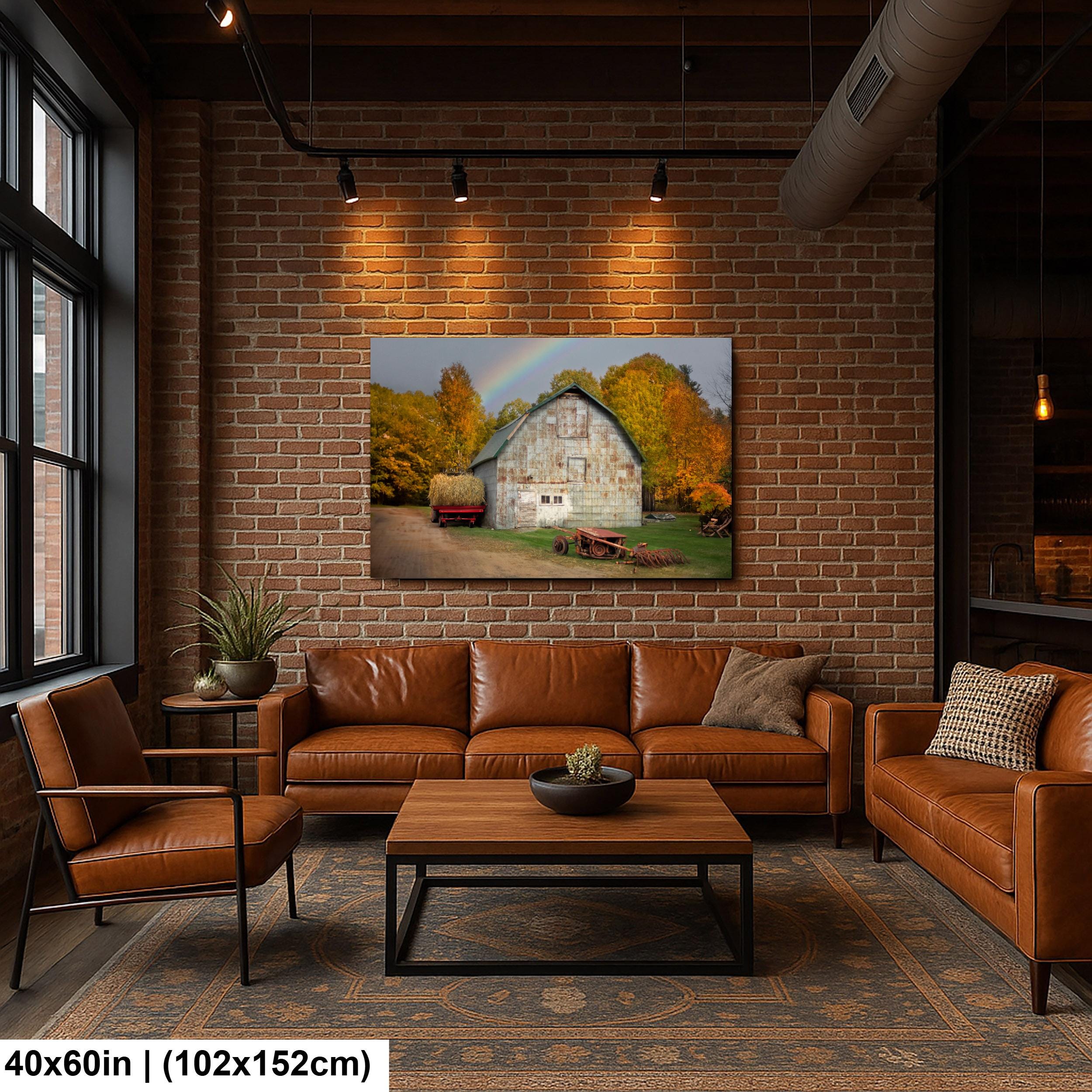 Adirondack Autumn Print - Rustic Wall Art Featuring Vintage Wagon & Fall Foliage