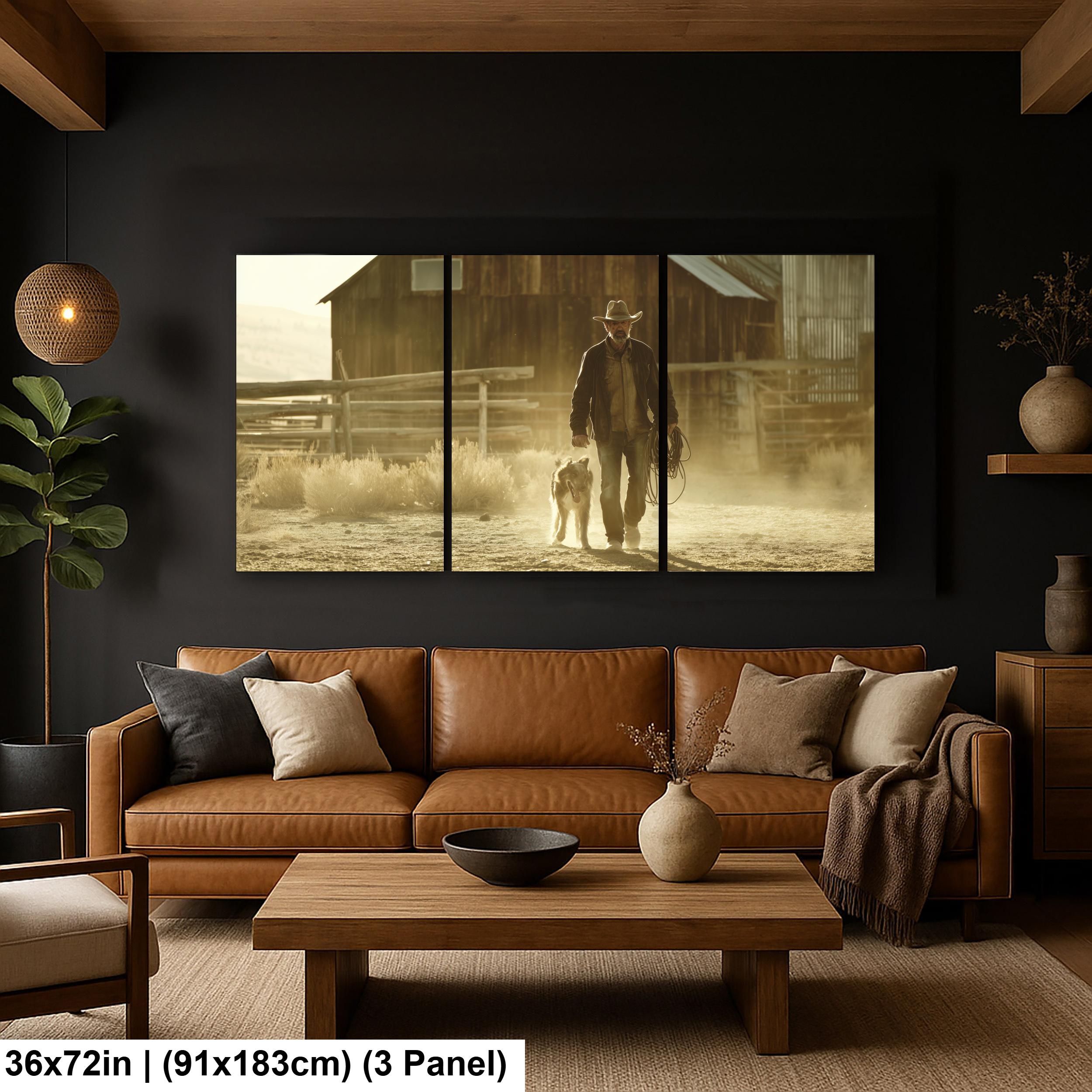 Cowboy Art Print – Rustic Western Style Art | Texas Ranch Wall Decor