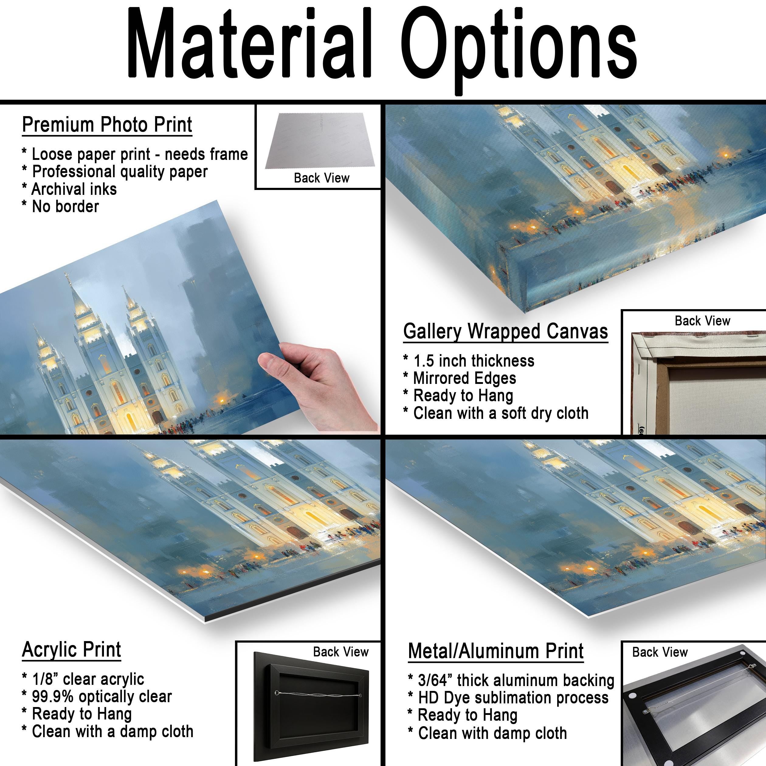 Salt Lake Temple Painting – Textured Religious Canvas for Mormon Home Decor