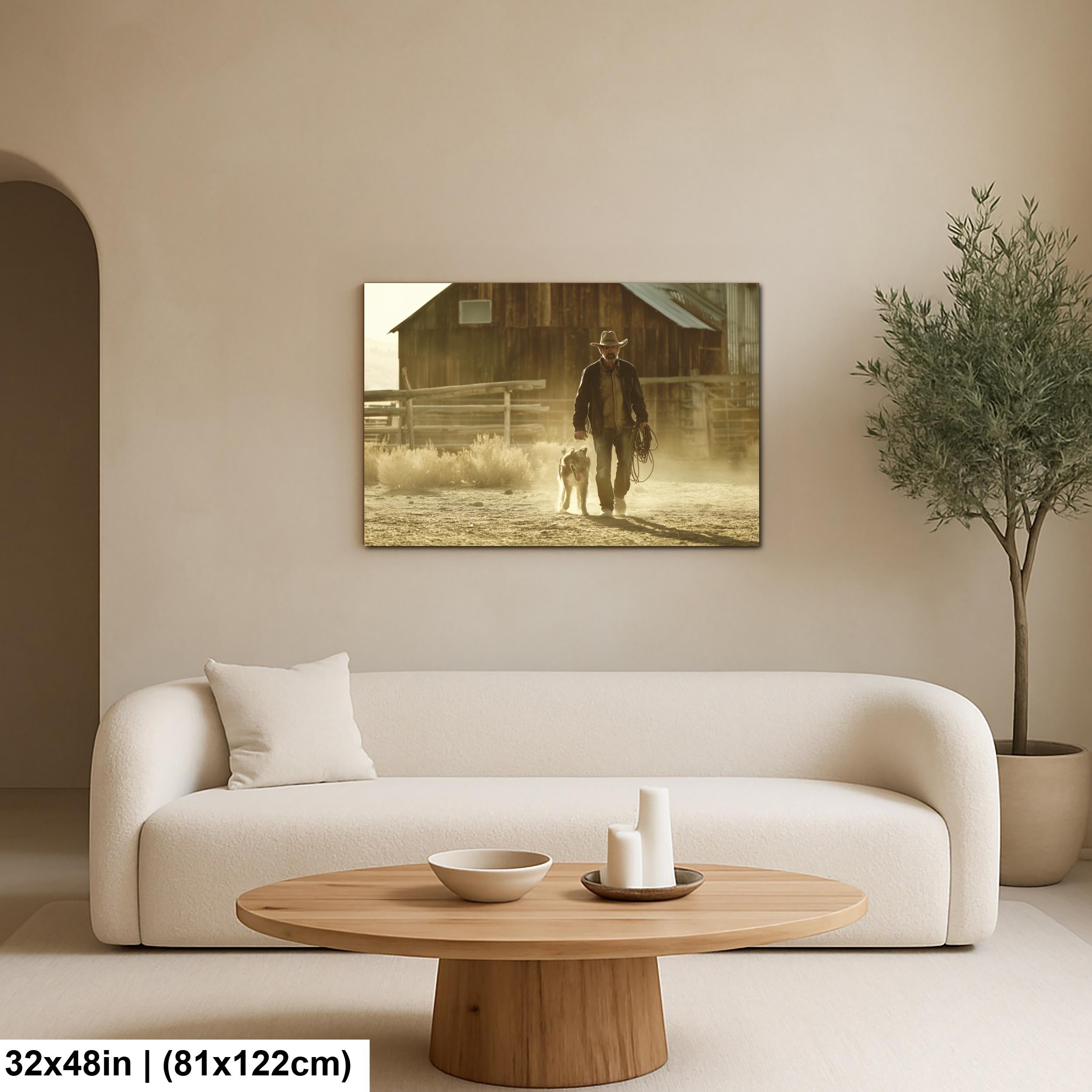 Cowboy Art Print – Rustic Western Style Art | Texas Ranch Wall Decor