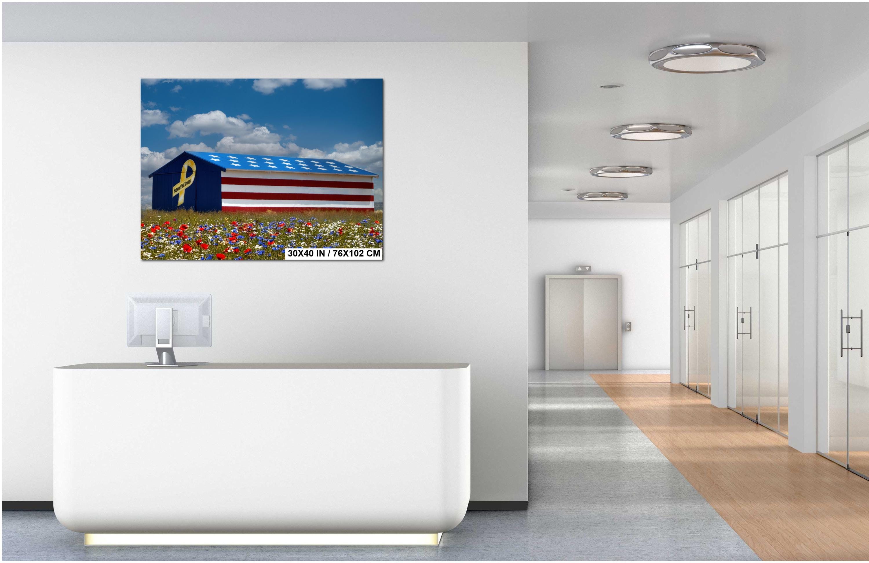 Patriotic Barn Wall Art | Archival Photographic Print – Rustic Wall Hanging & Farmhouse Style