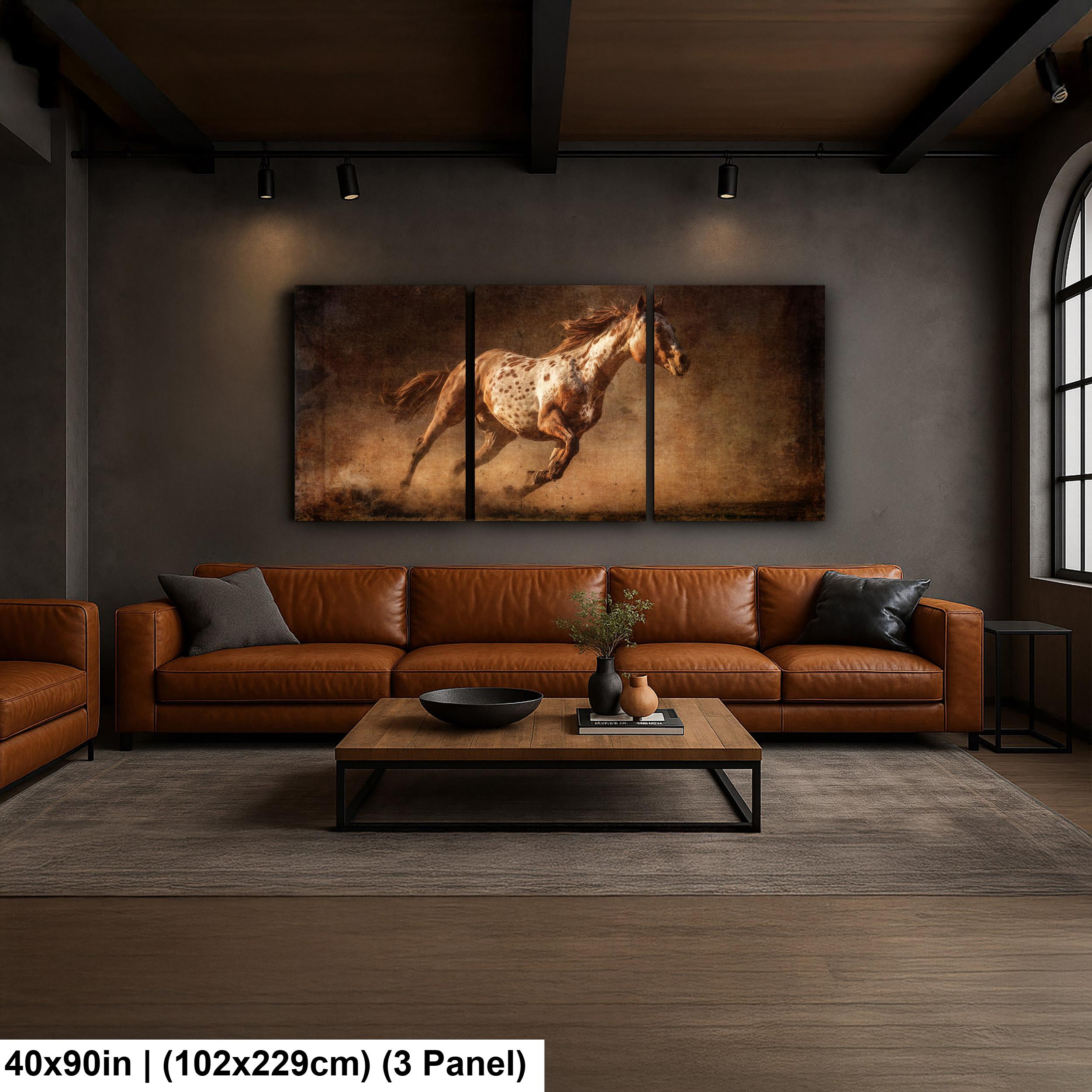 Palomino Art Print - Rustic Western Wall Art | Sunset Horse Painting Decor
