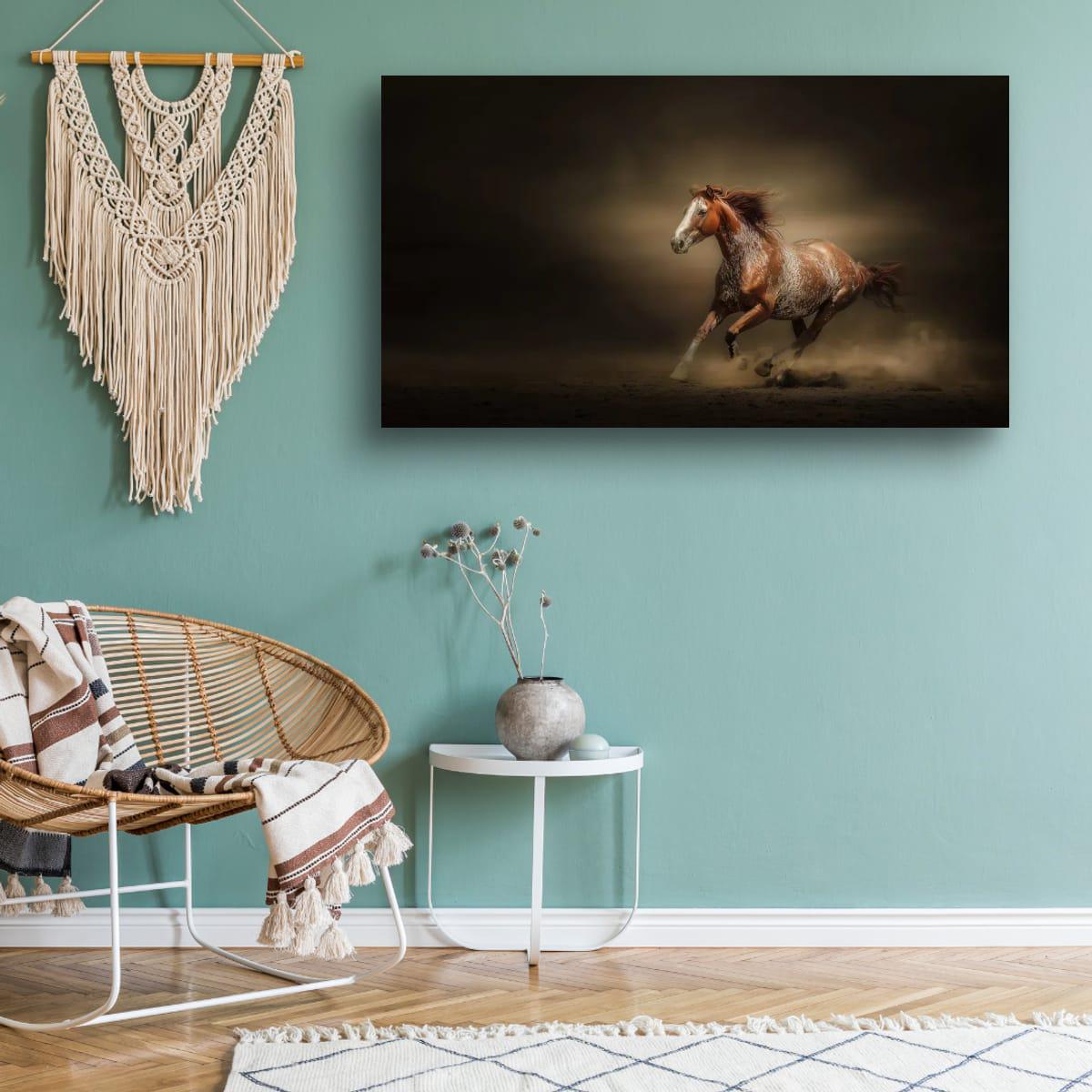 Cowboy Art Print – Palomino Horse Art | Rustic Western Home Decor