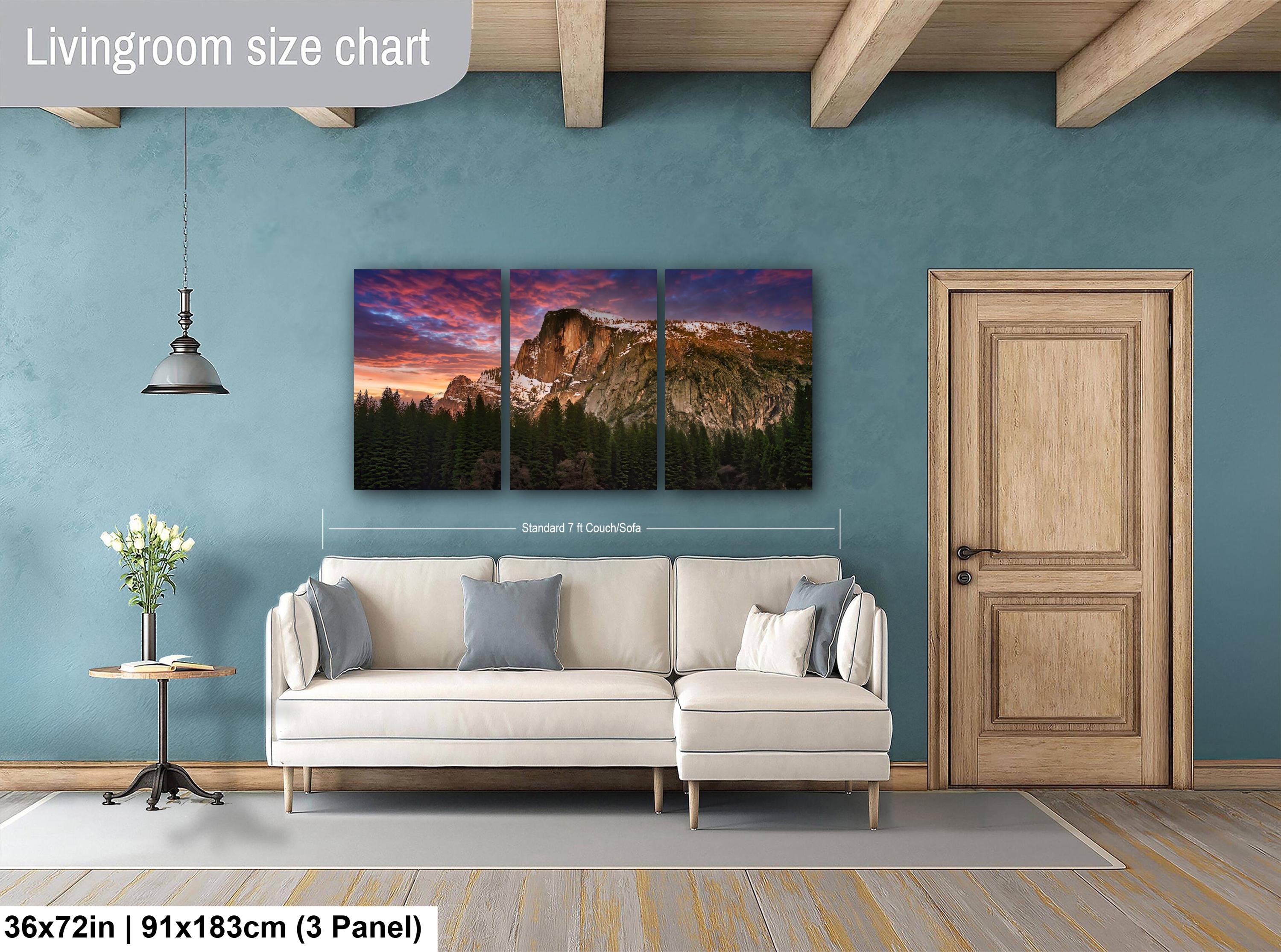 Yosemite Half Dome Print – Winter Landscape Art on Archival Paper for Rustic Cabin Decor