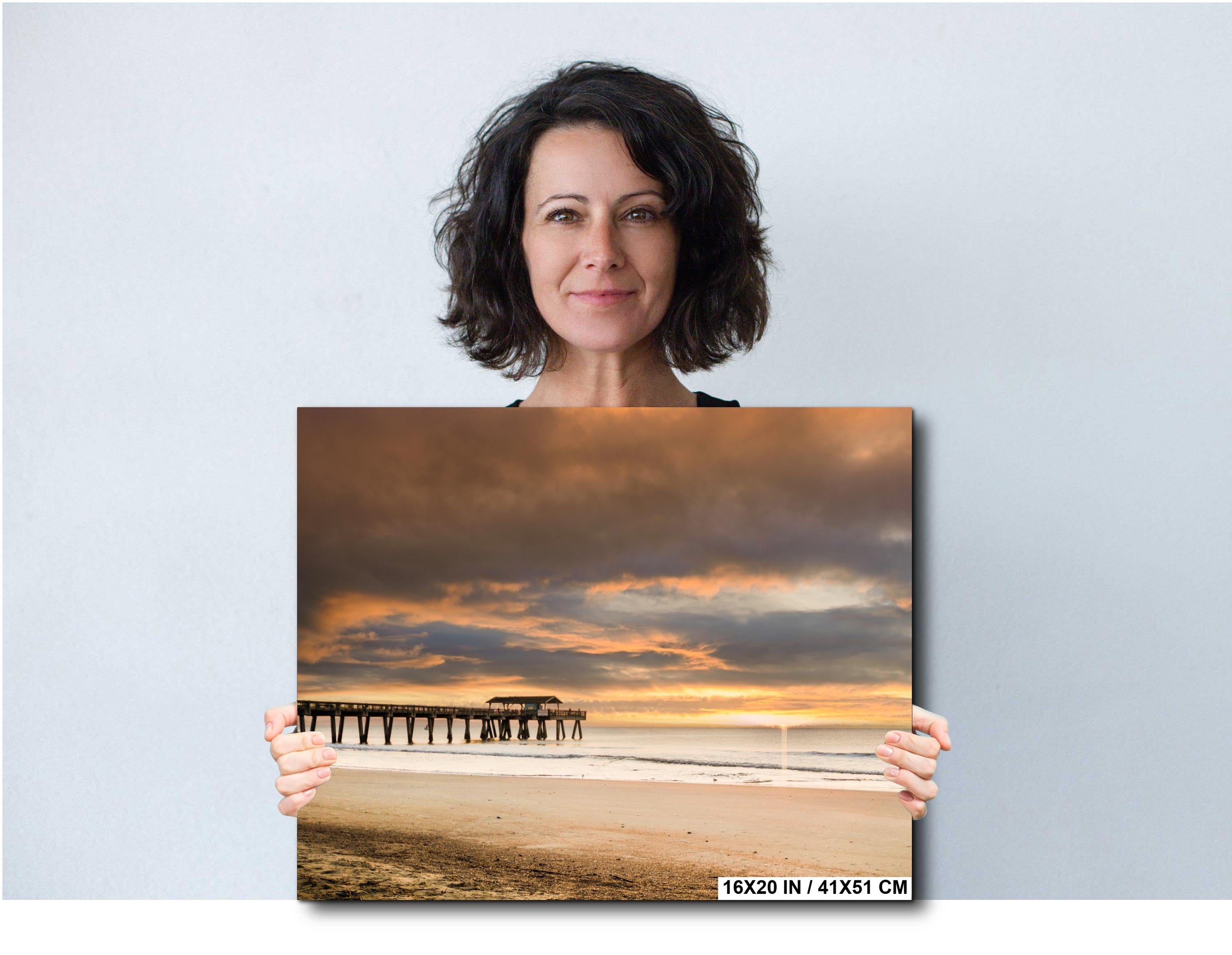 Tybee Island Sunrise Print – Coastal Wall Art Featuring Savannah Lighthouse