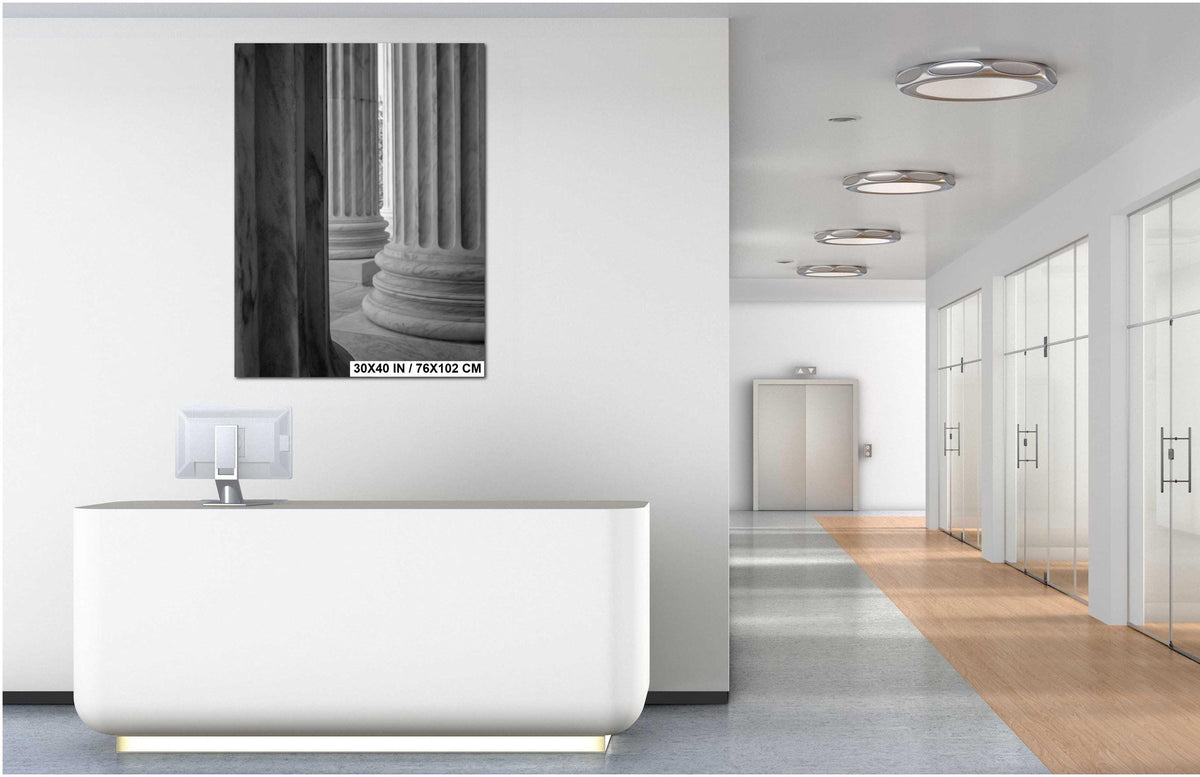 Marble Columns Photography – Supreme Court Architectural Wall Art | Classic Capital Decor