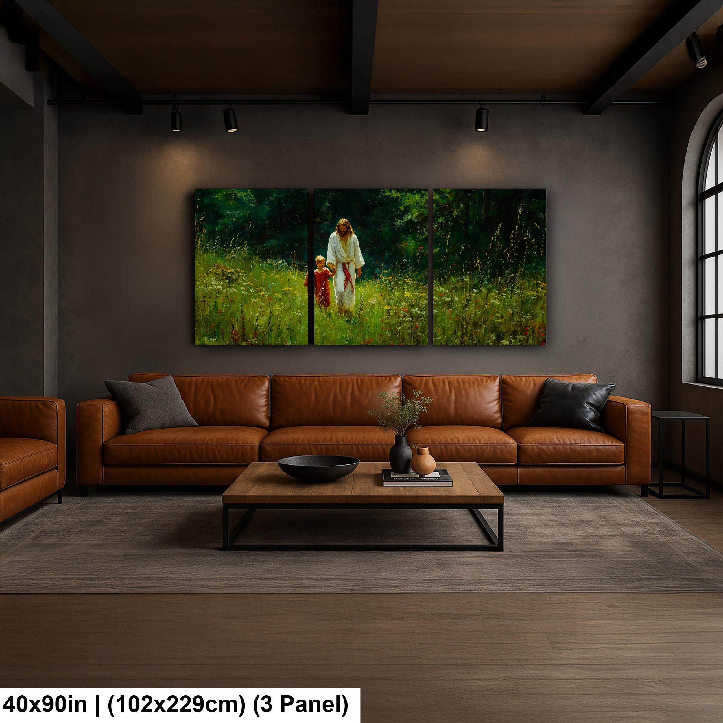 Christian Religious Art – Jesus and Child Painting | Blessed Children Wall Decor