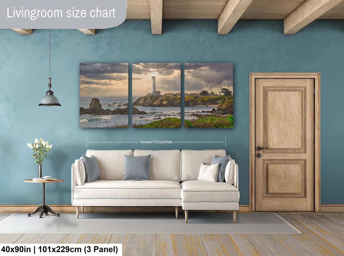 Lighthouse Wall Art - Coastal Photo Print | Rustic Maritime Decor for Home or Office