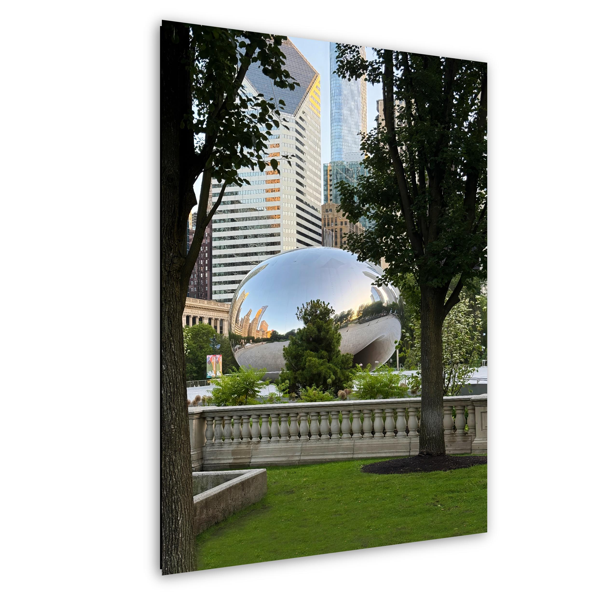 Chicago Bean Print - Urban Landmark Art | Cloud Gate Cityscape Photography