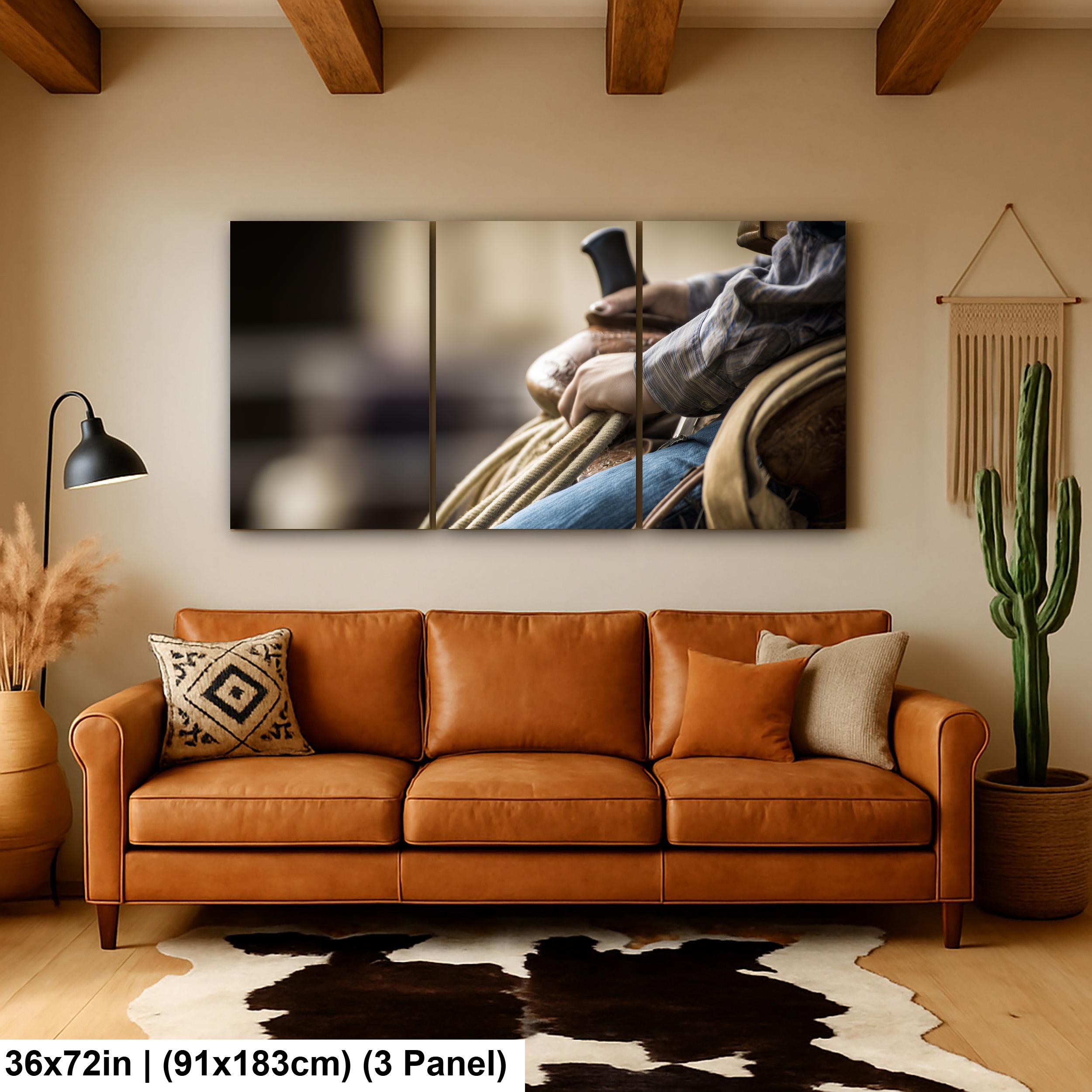 Cowboy Art Print - Rustic Western Style Rodeo Wall Art For Home Decor