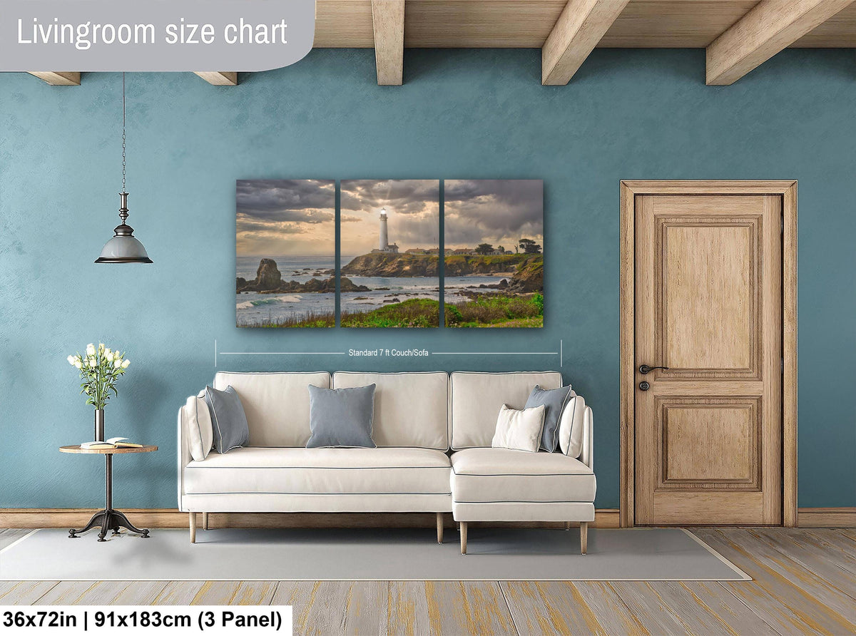 Lighthouse Wall Art - Coastal Photo Print | Rustic Maritime Decor for Home or Office