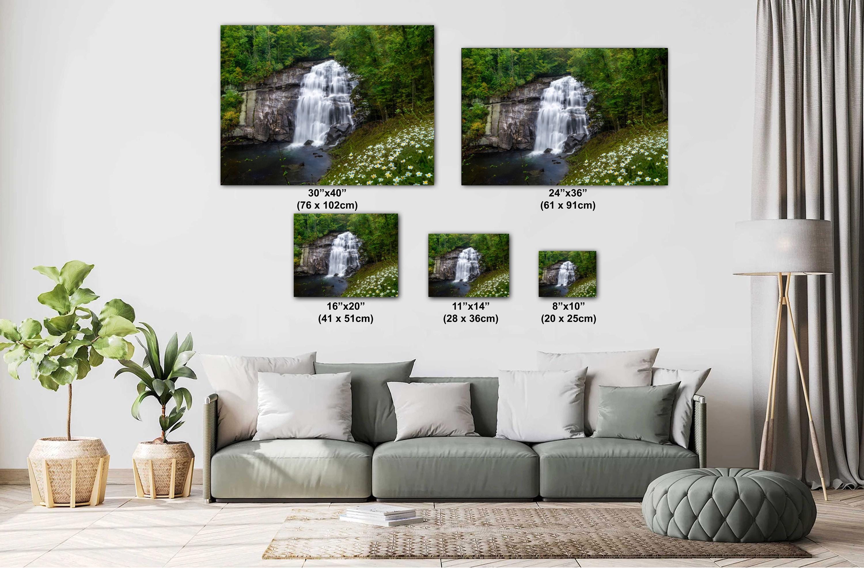 Rainbow Falls Print - North Carolina Art | Scenic Mountain Wall Decor For Home & Office