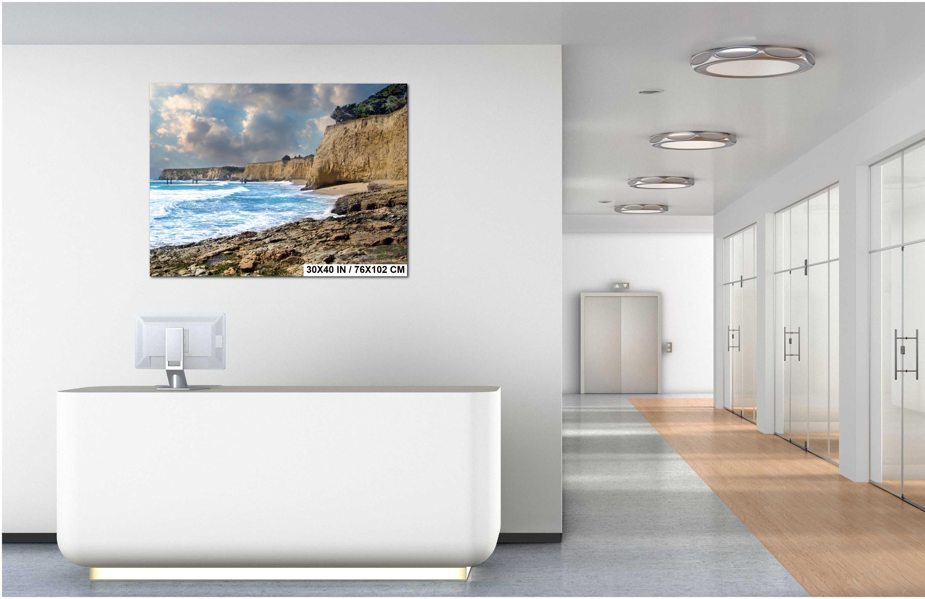 California Coast Art - Archival Photographic Print of Rustic Pier & Ocean Wall Decor