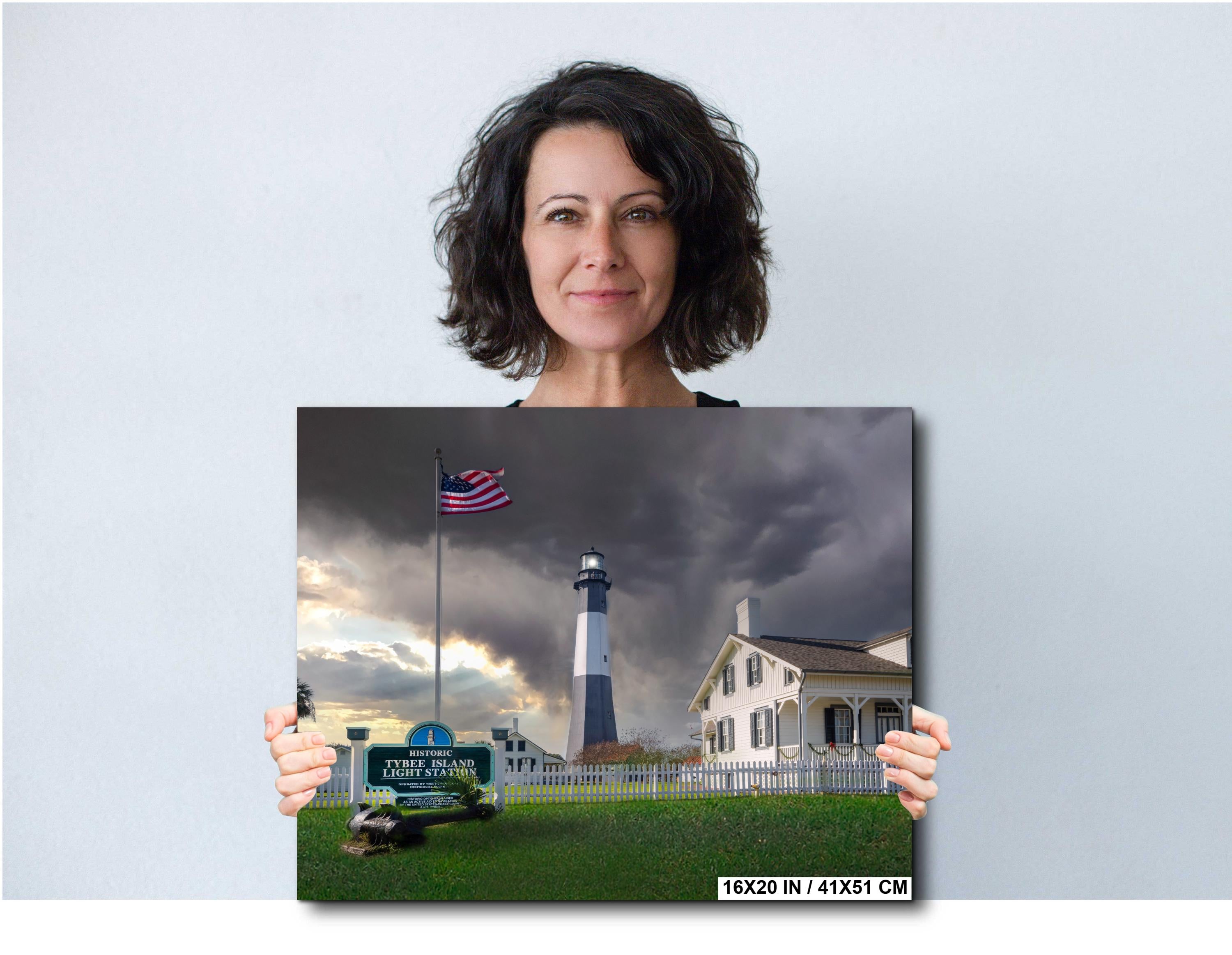 Tybee Island Lighthouse Print – Coastal Wall Art | Nautical Home Decor