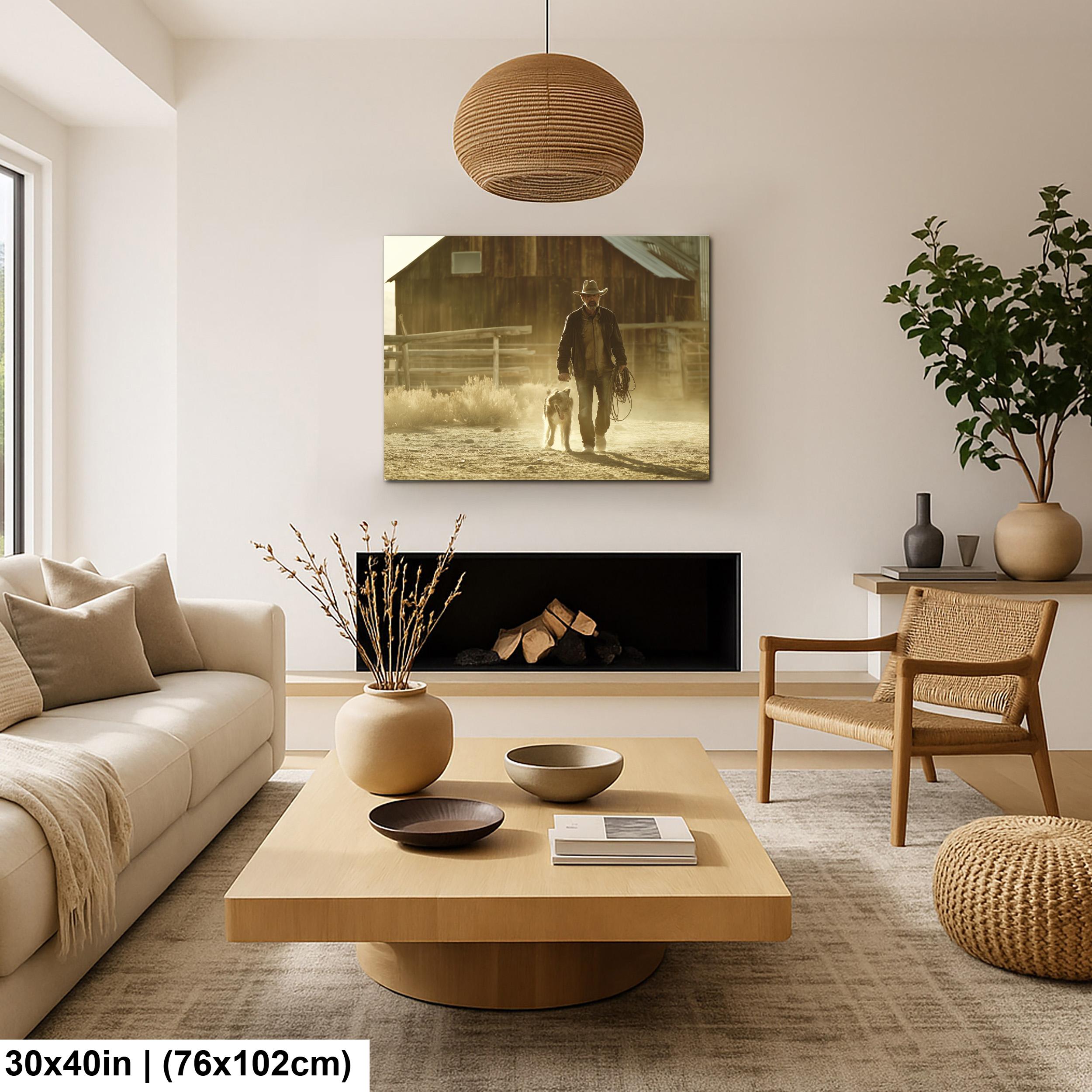 Cowboy Art Print – Rustic Western Style Art | Texas Ranch Wall Decor