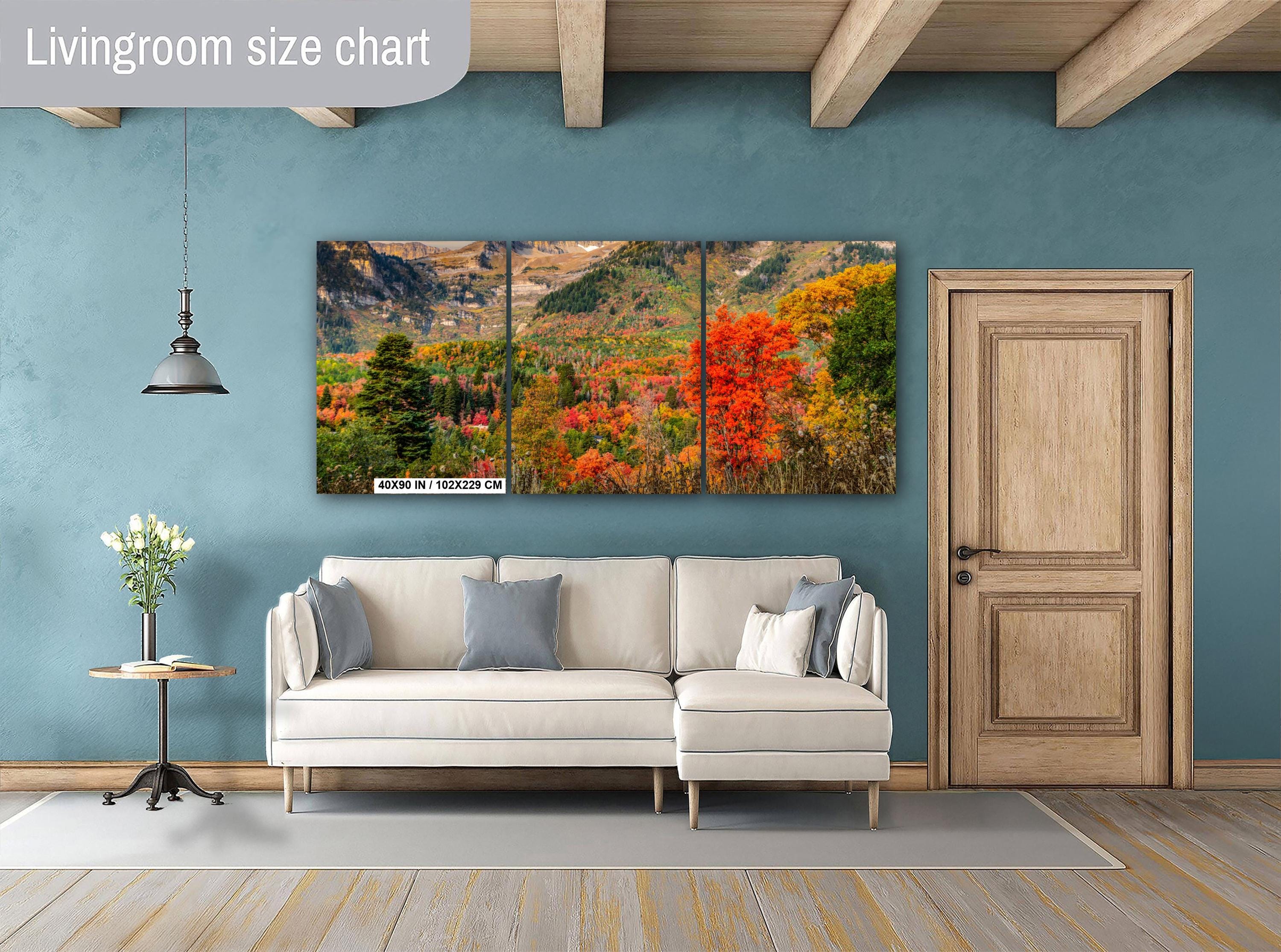 Autumn Mountain Landscape - Wasatch Mountain Art | Vibrant Leaf Print Decor